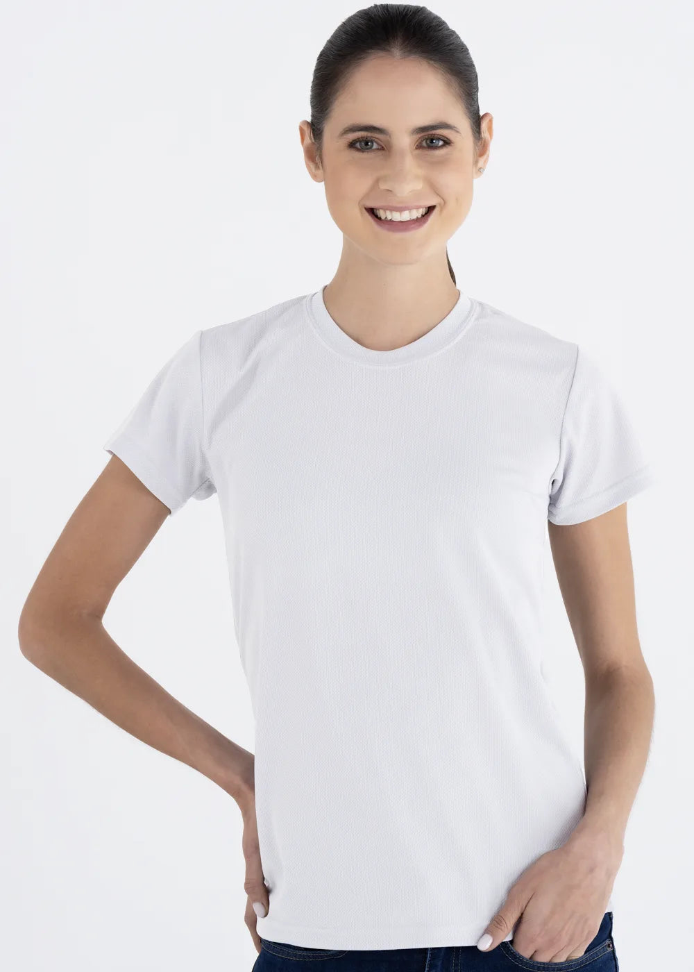 Playera Cuello Redondo Mujer Manga Corta Crew