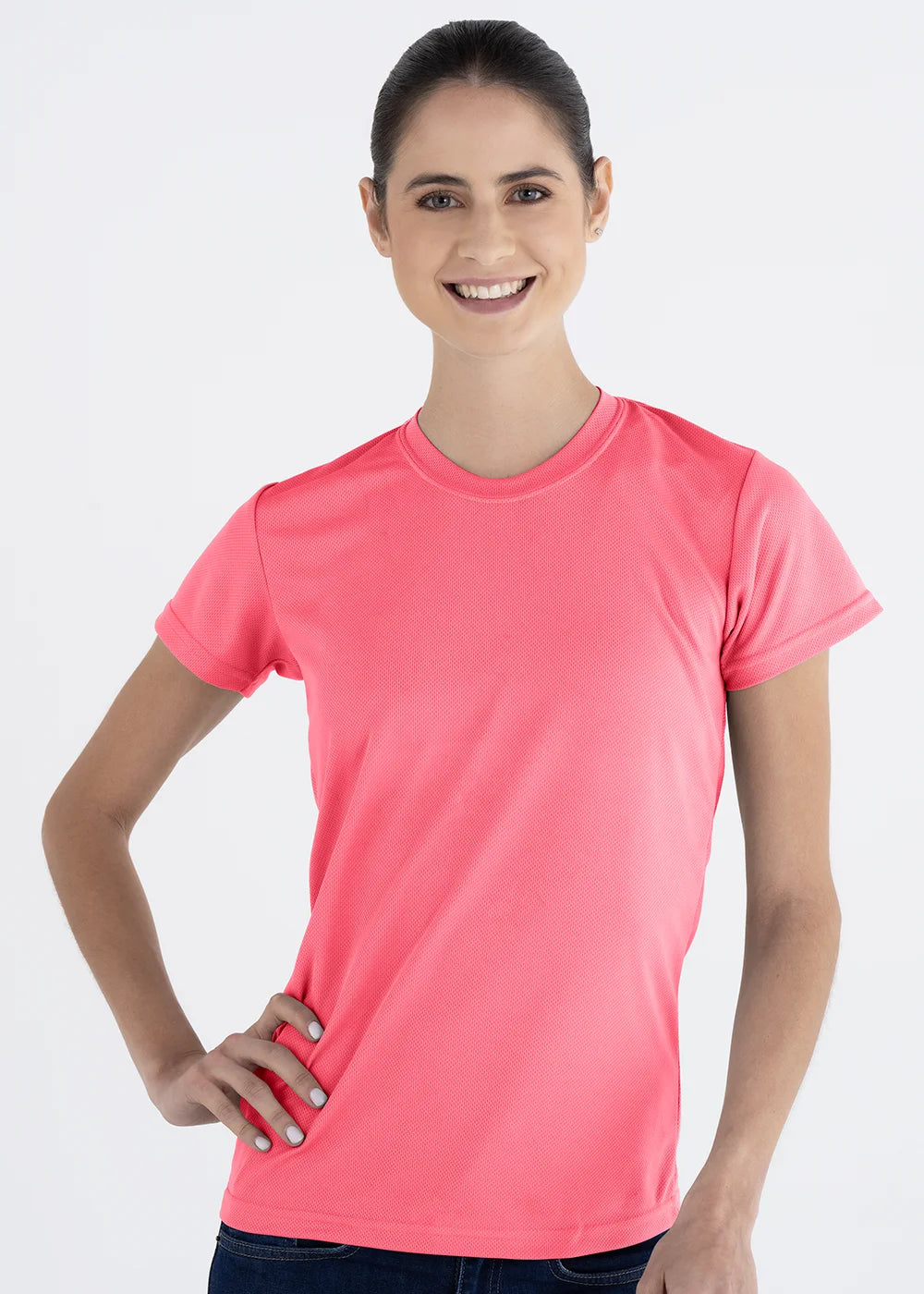Playera Cuello Redondo Mujer Manga Corta Crew