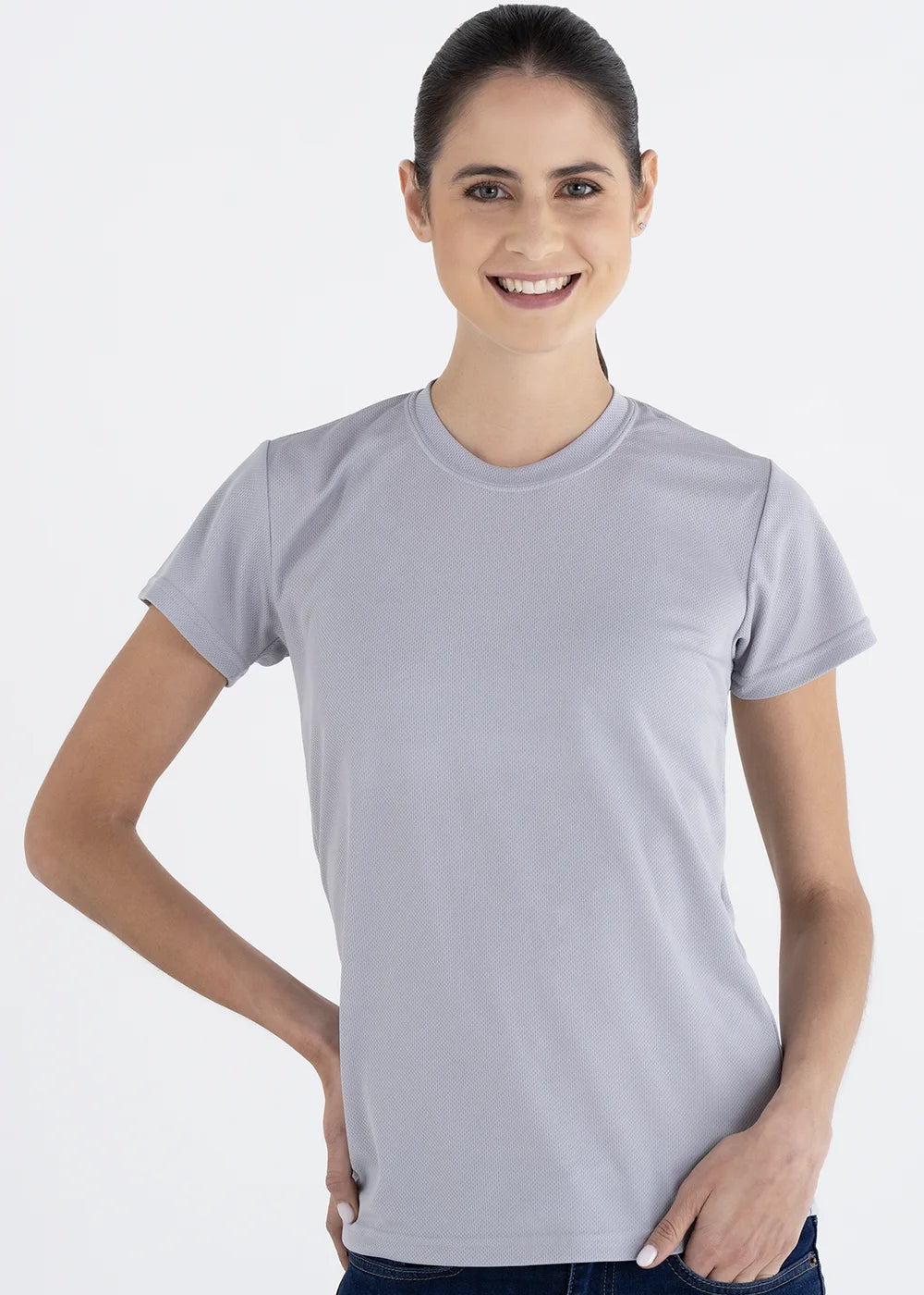 Playera Cuello Redondo Mujer Manga Corta Crew