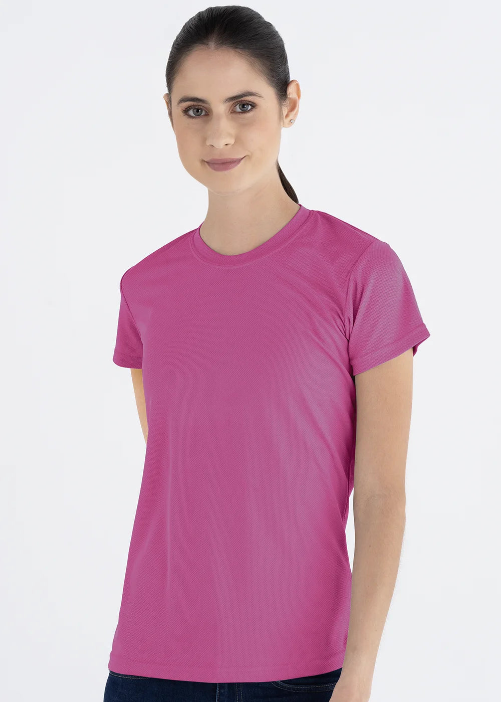 Playera Cuello Redondo Mujer Manga Corta Crew
