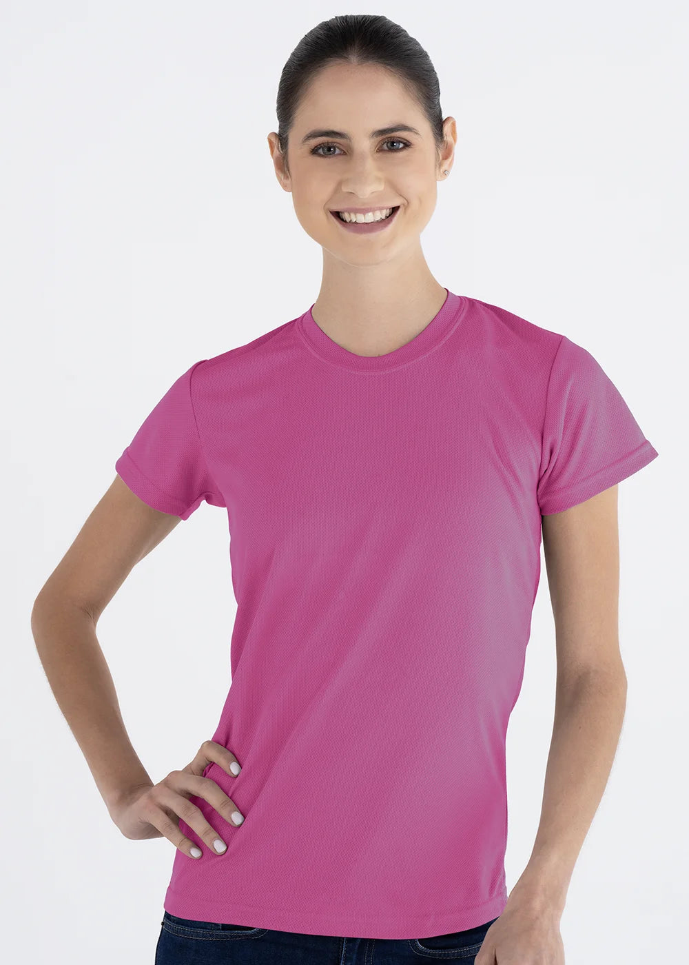 Playera Cuello Redondo Mujer Manga Corta Crew