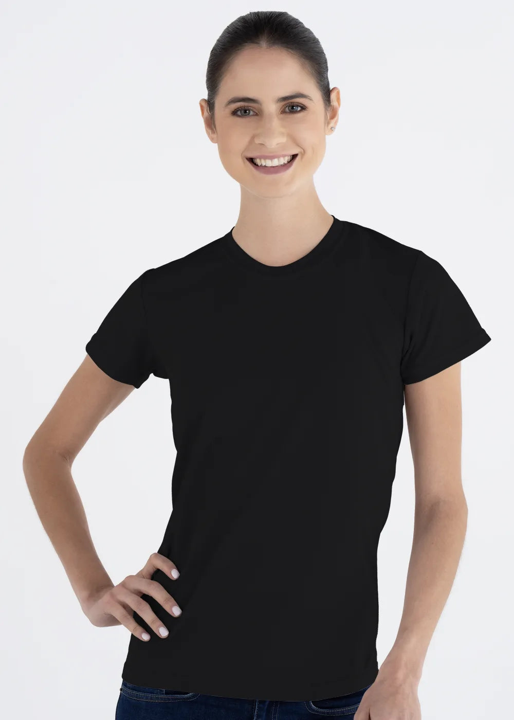 Playera Cuello Redondo Mujer Manga Corta Crew