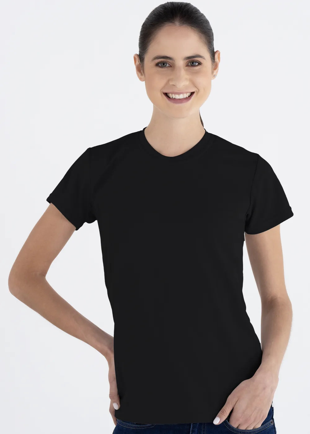 Playera Cuello Redondo Mujer Manga Corta Crew