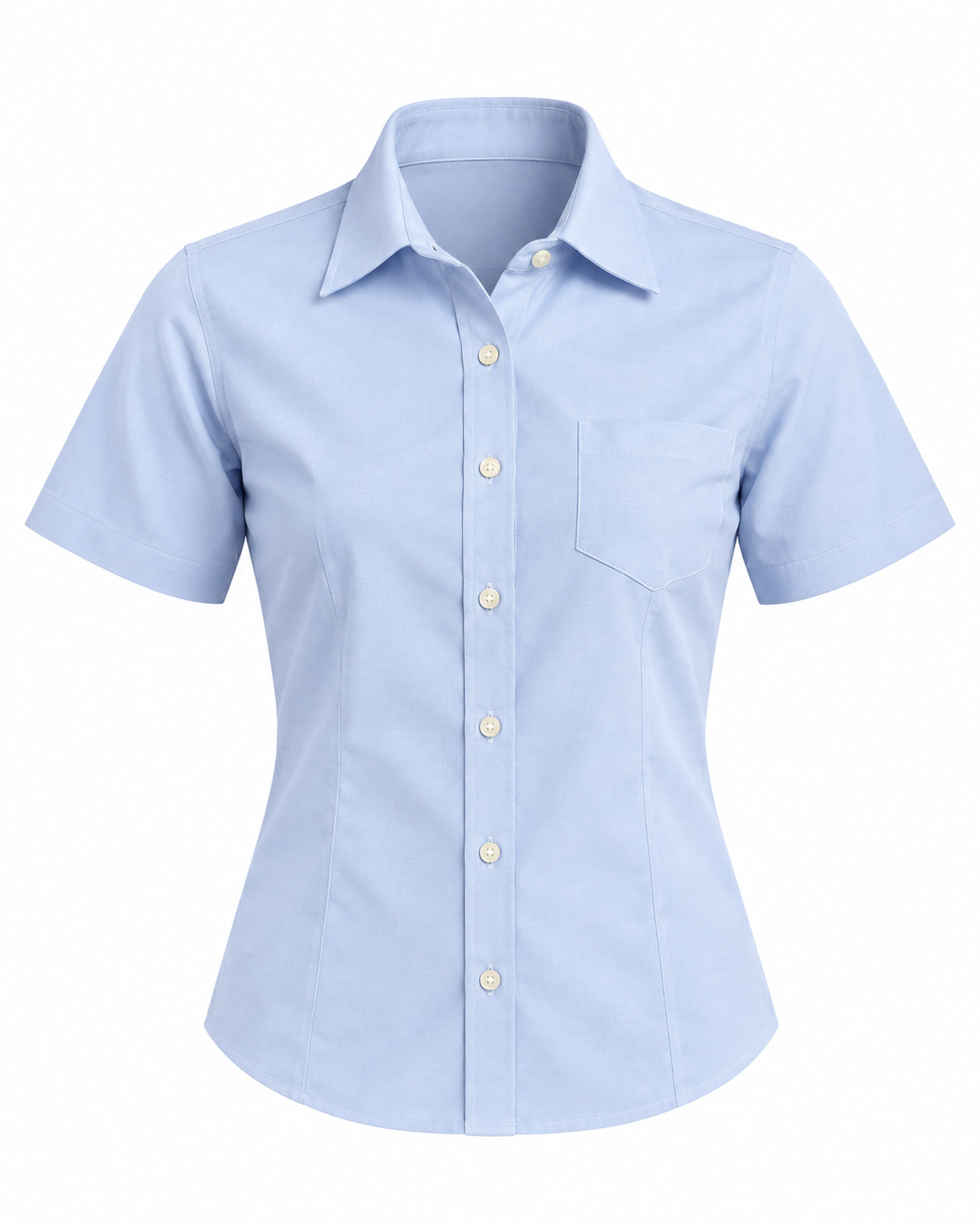 Blusa Mujer Manga Corta Oxford
