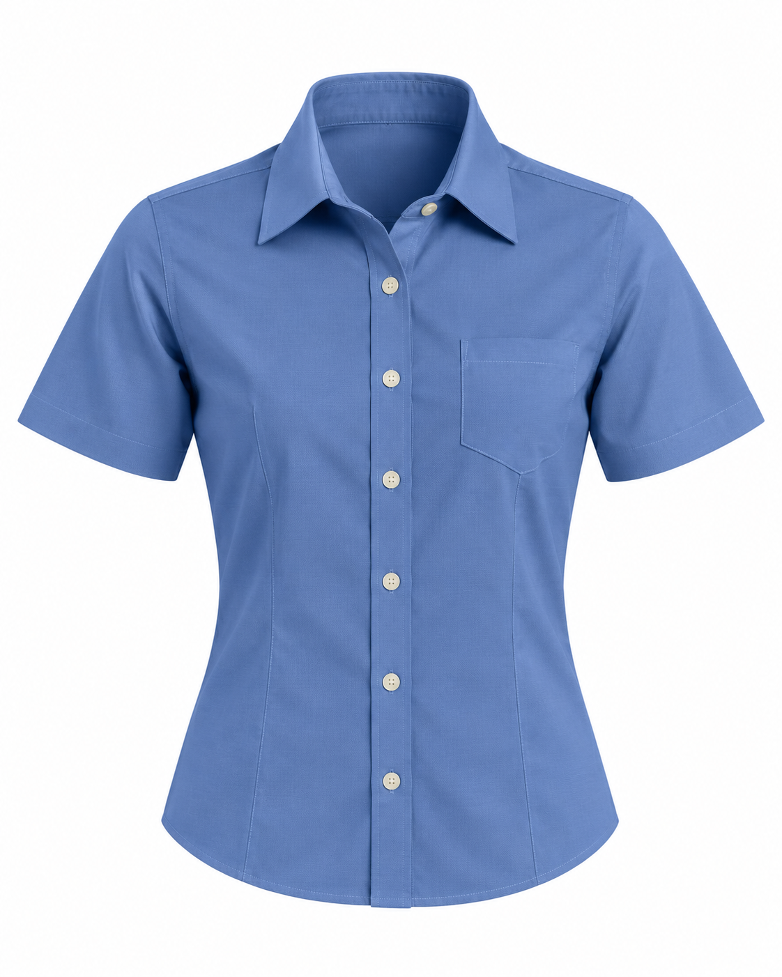 Blusa Mujer Manga Corta Oxford
