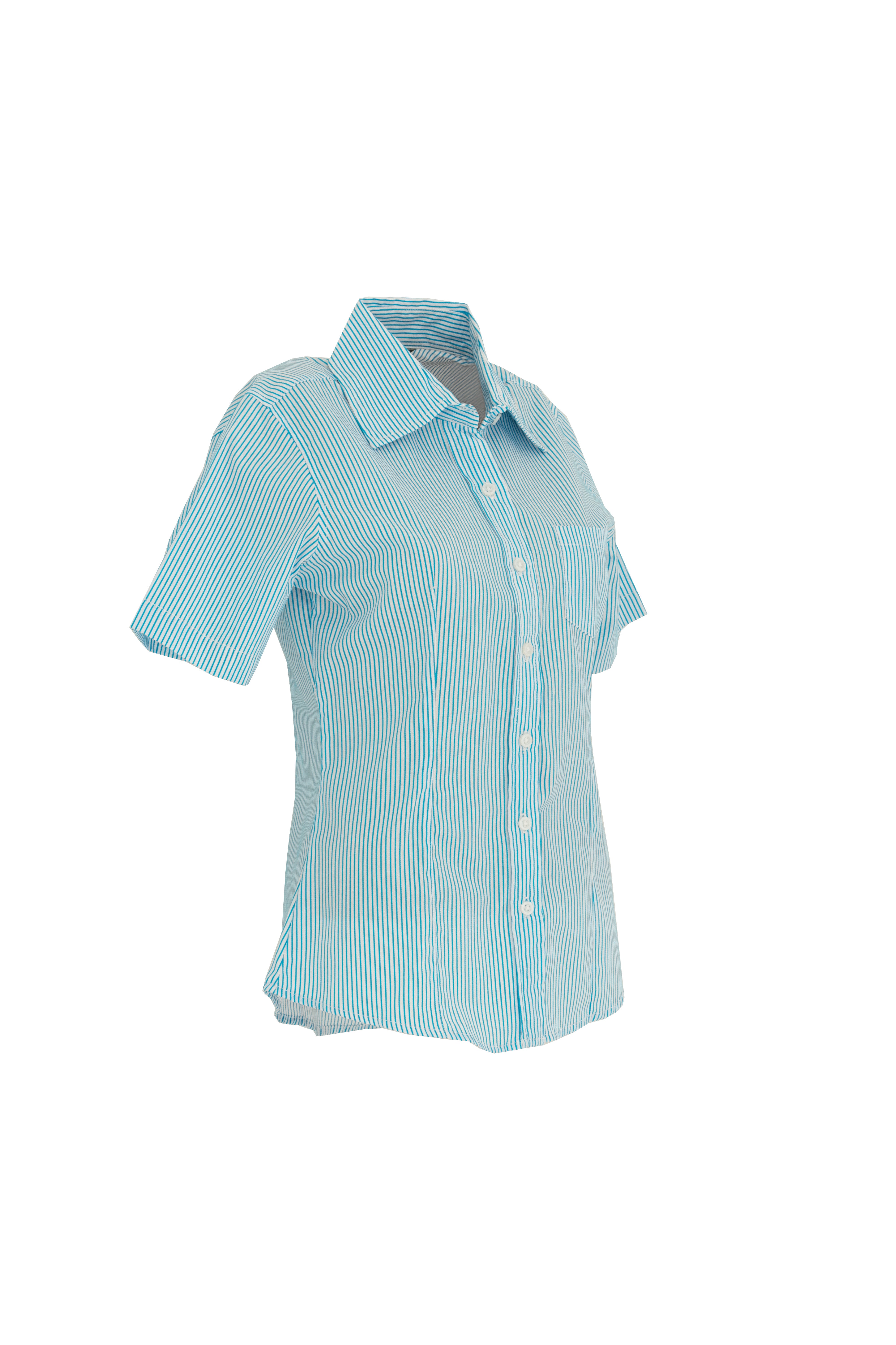 BLUSA MILAN TURQUESA MANGA CORTA