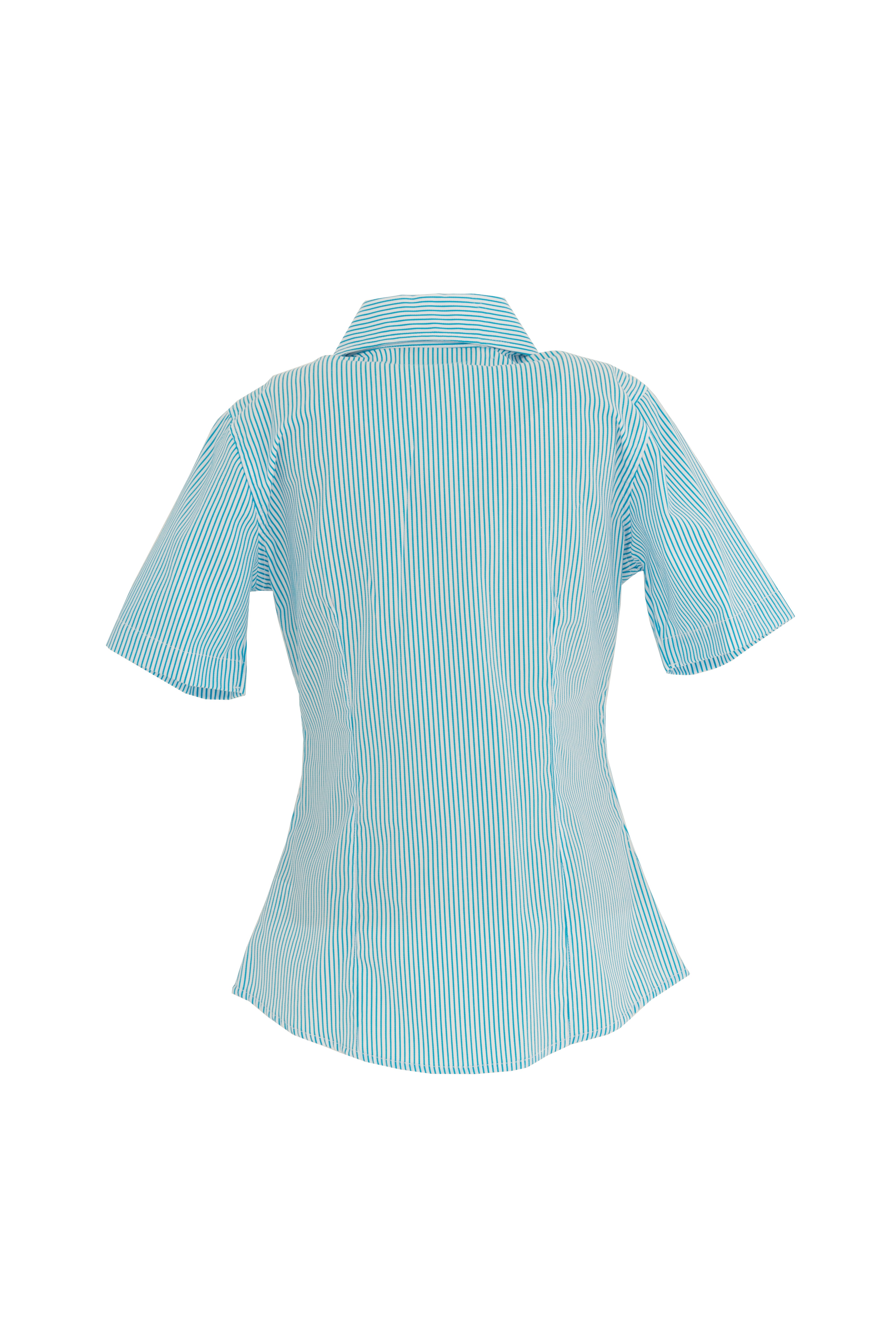 BLUSA MILAN TURQUESA MANGA CORTA