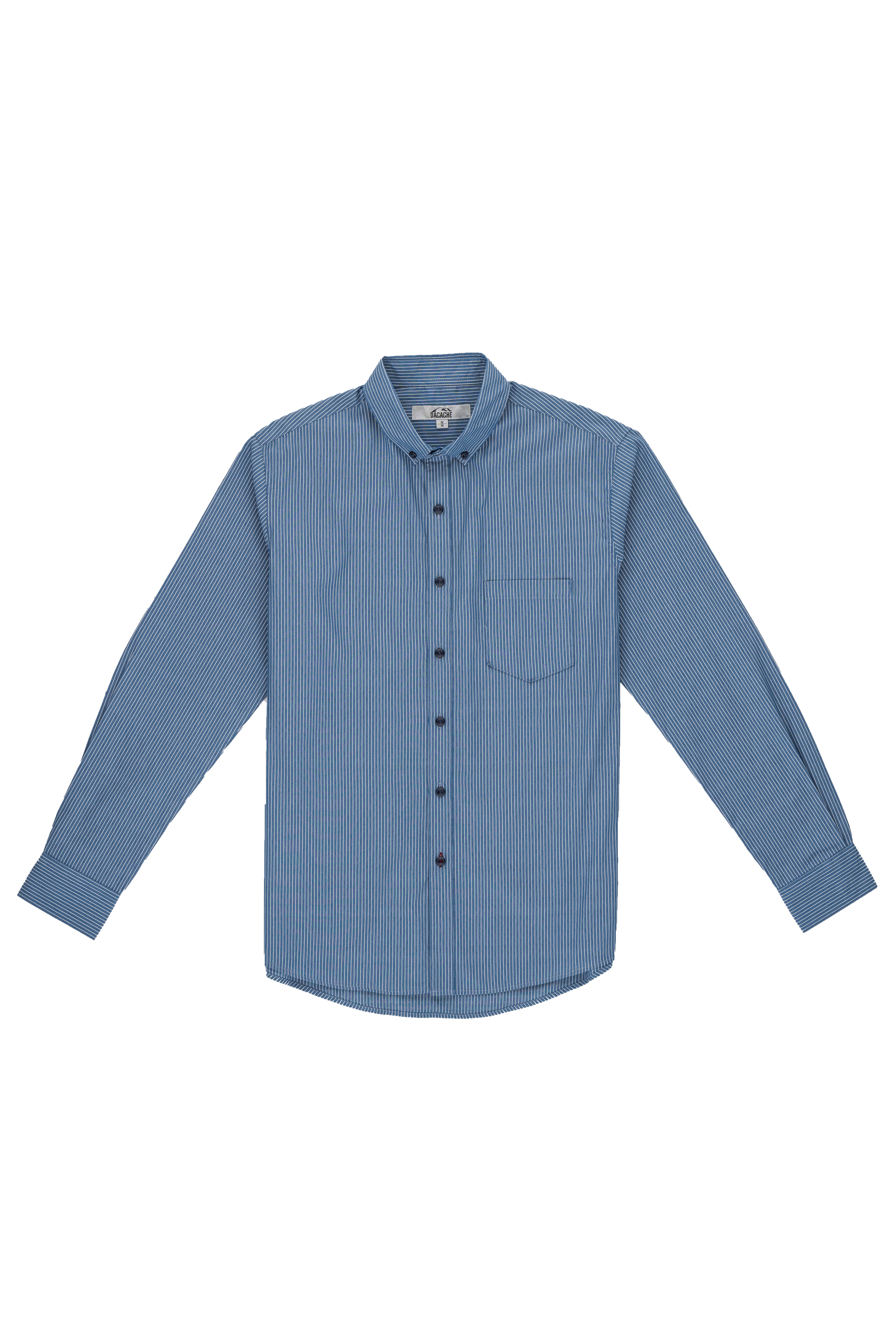 CAMISA SELEN AZUL MANGA LARGA