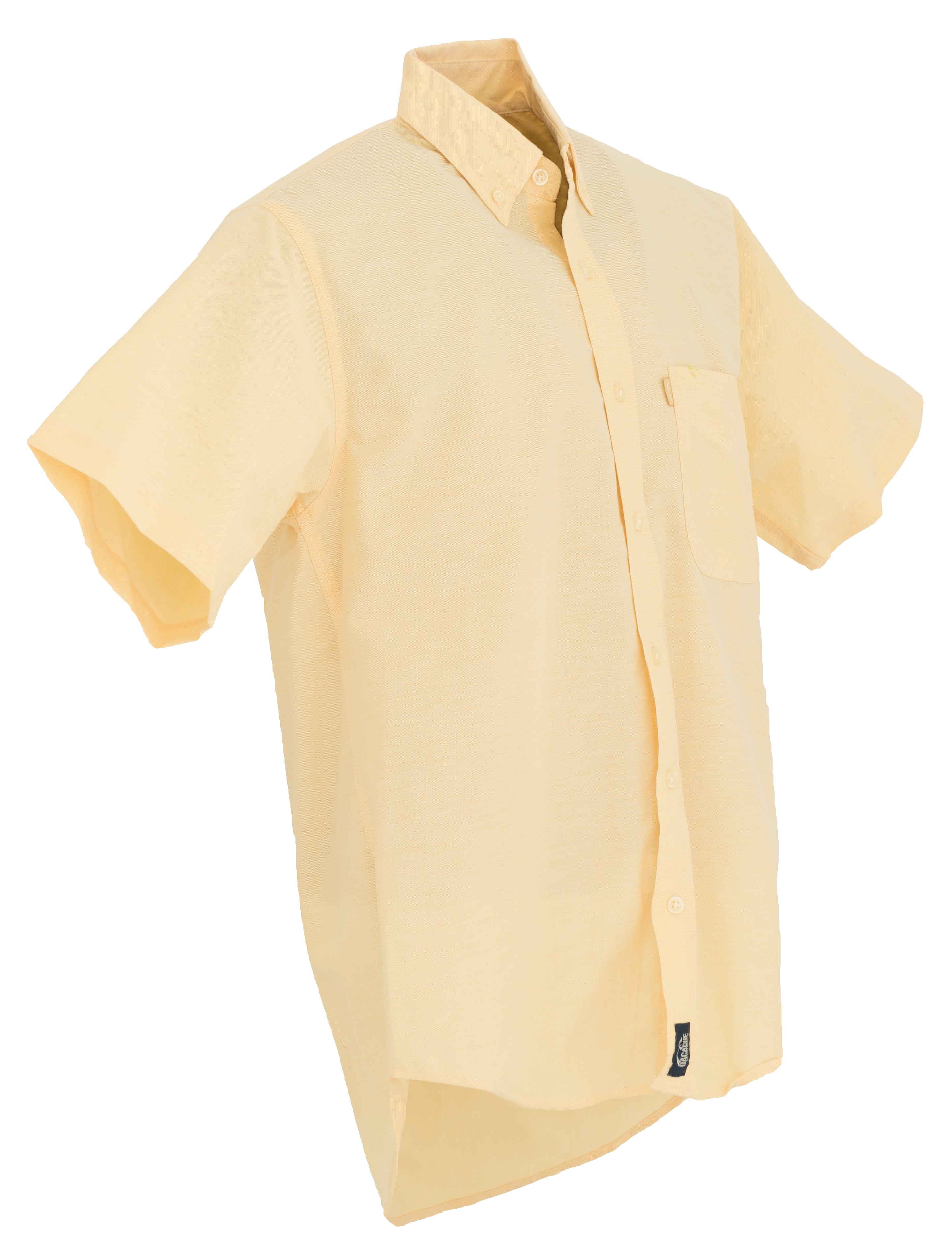 CAMISA OXFORD AMARILLO PAJA MANGA CORTA