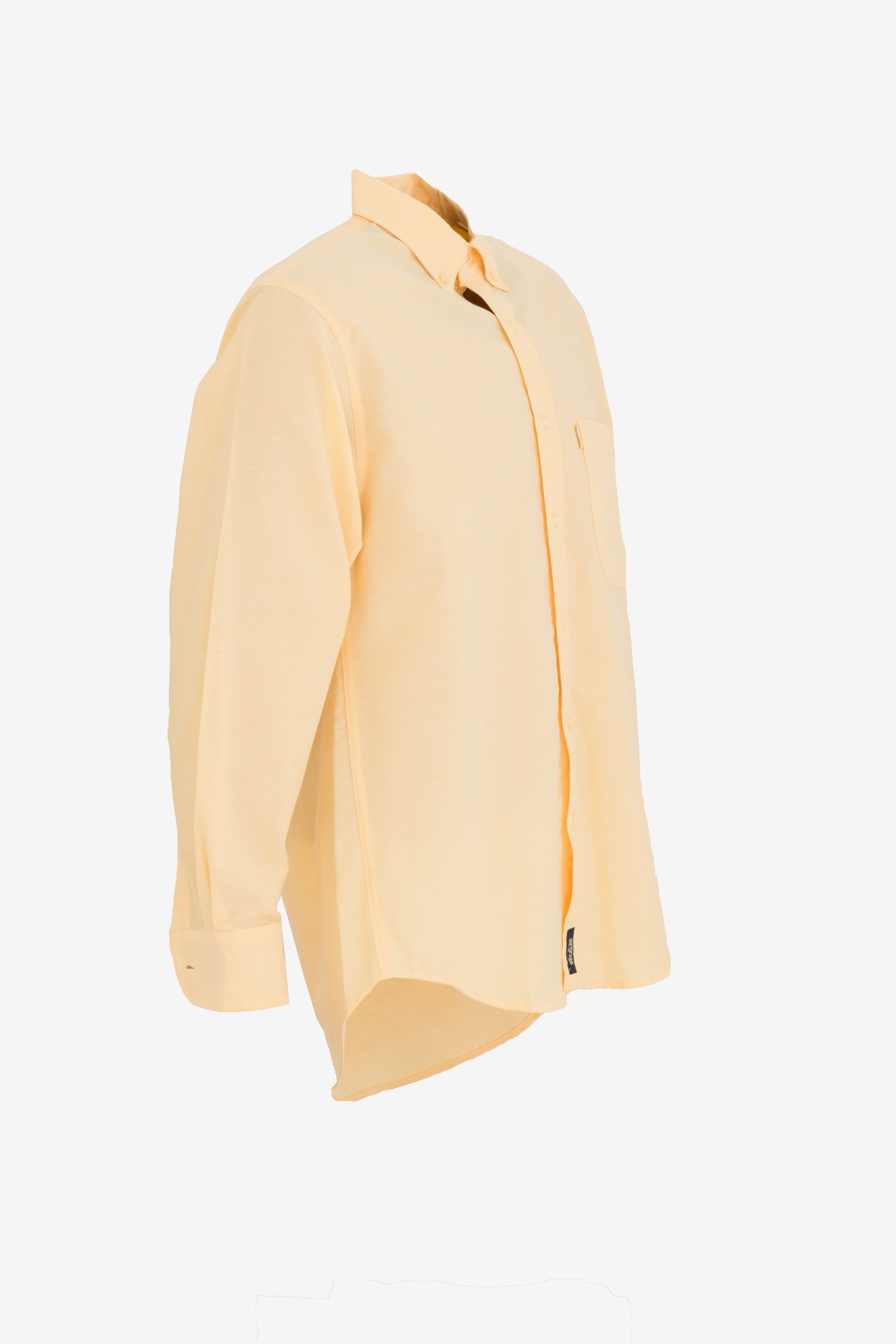 CAMISA OXFORD AMARILLO PAJA MANGA LARGA