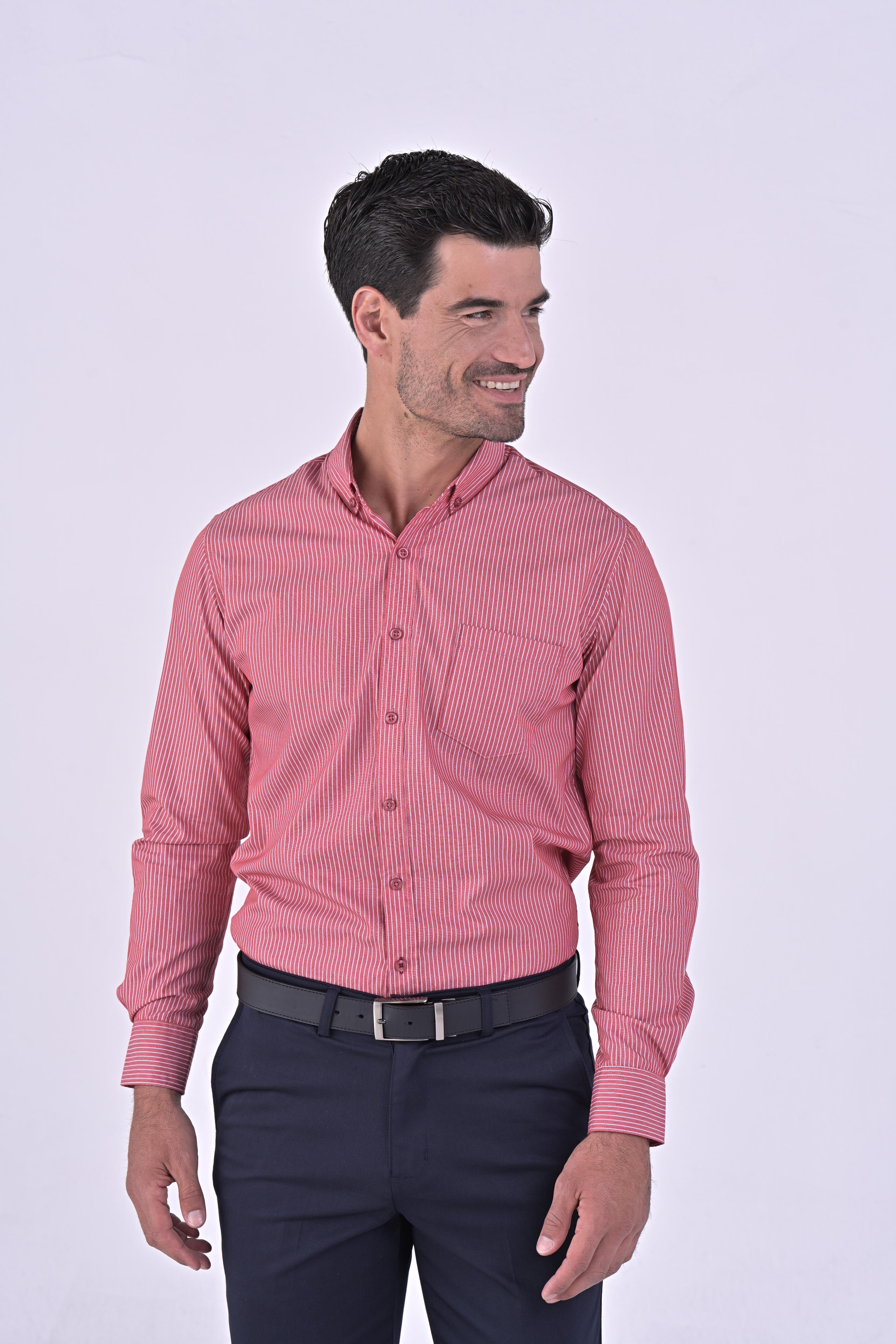 CAMISA SELEN ROJO MANGA LARGA