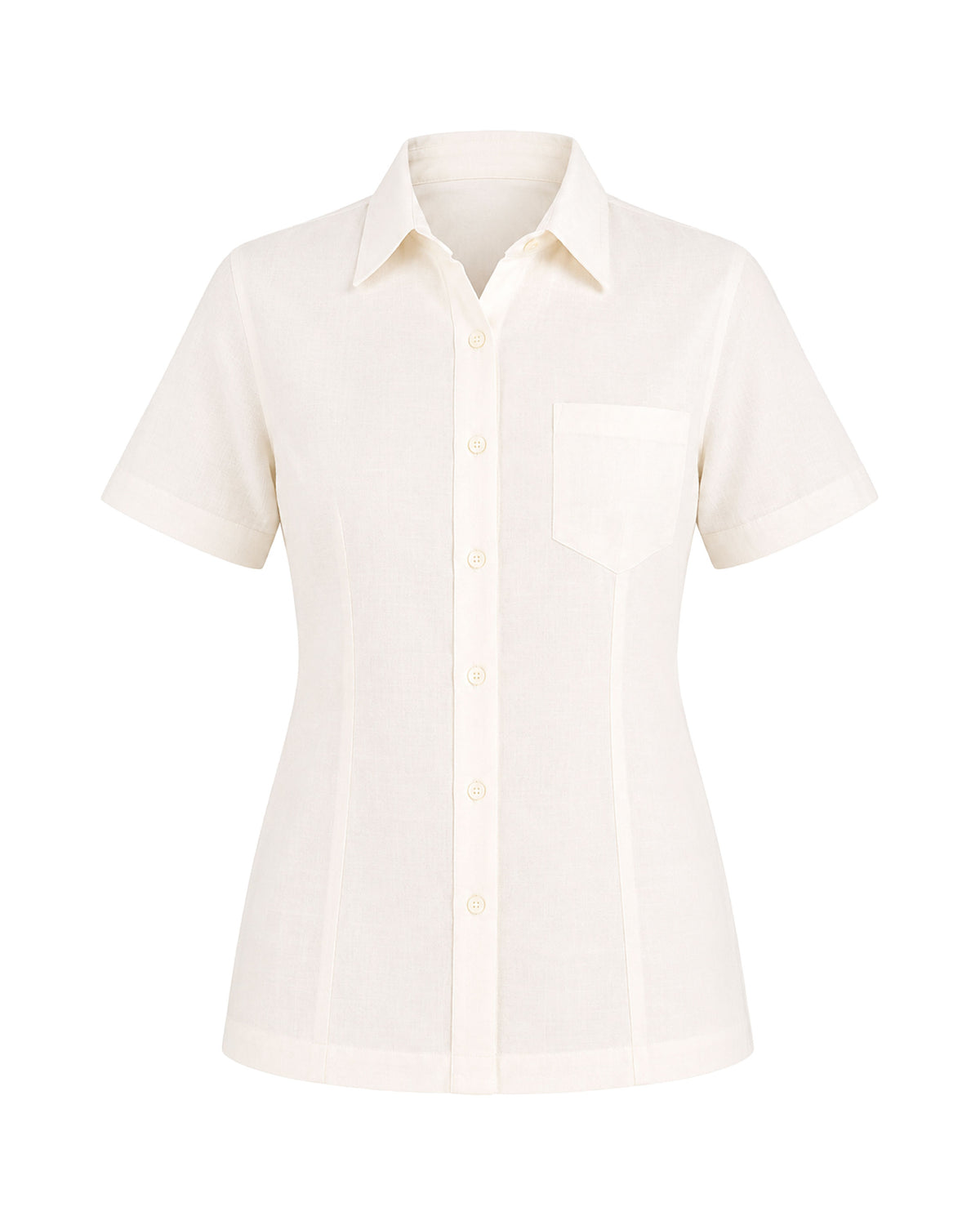 Blusa Mujer Manga Corta Lino