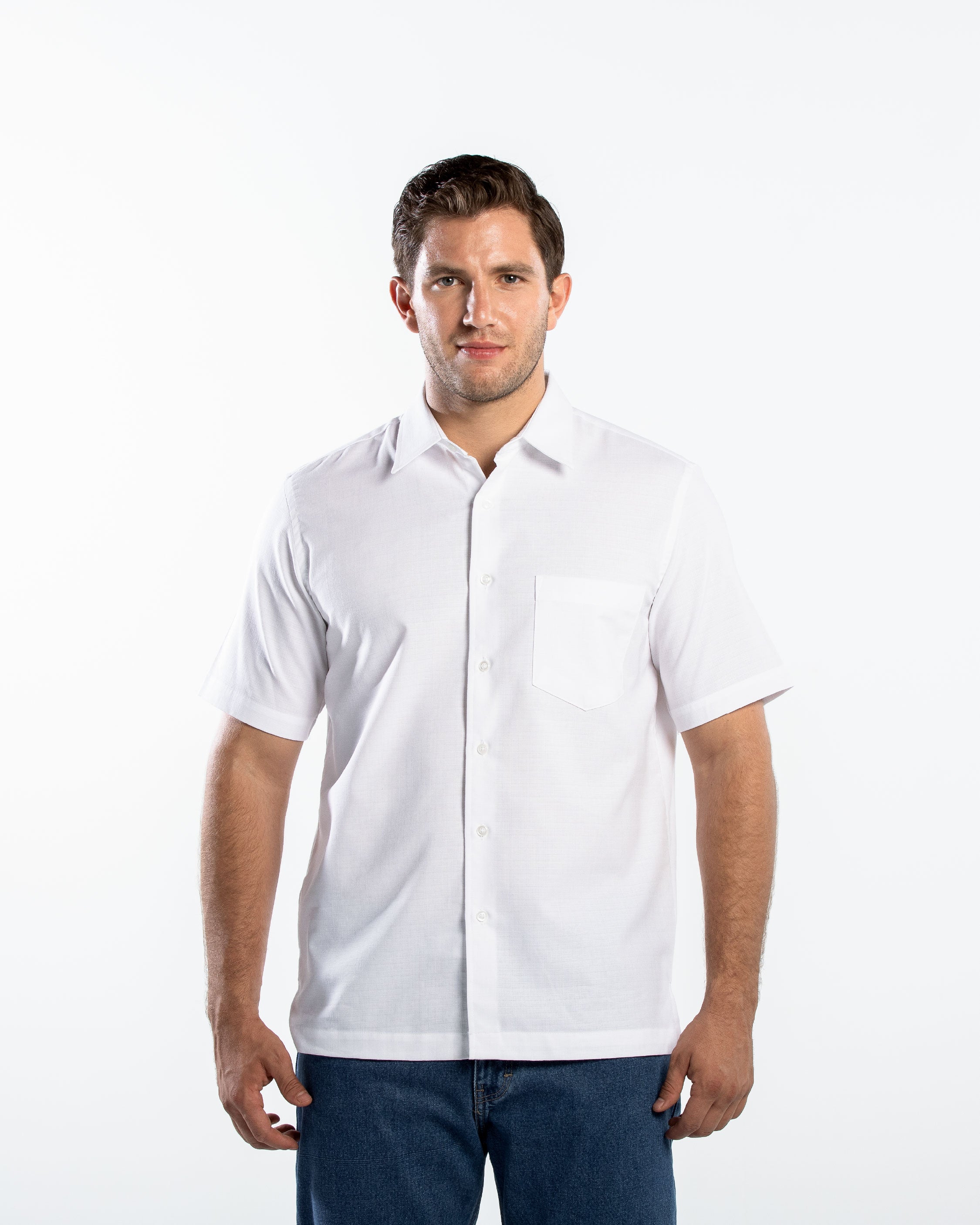 Camisa Hombre Manga Corta Lino