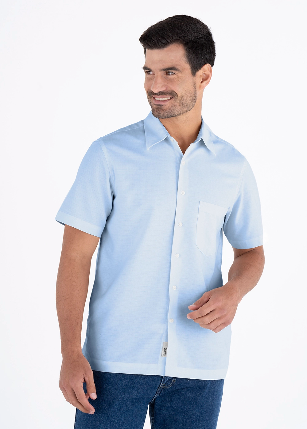 Camisa Hombre Manga Corta Lino