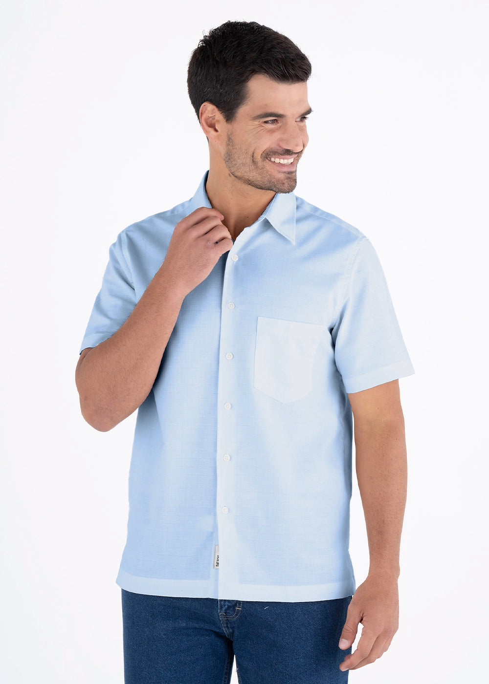 Camisa Hombre Manga Corta Lino