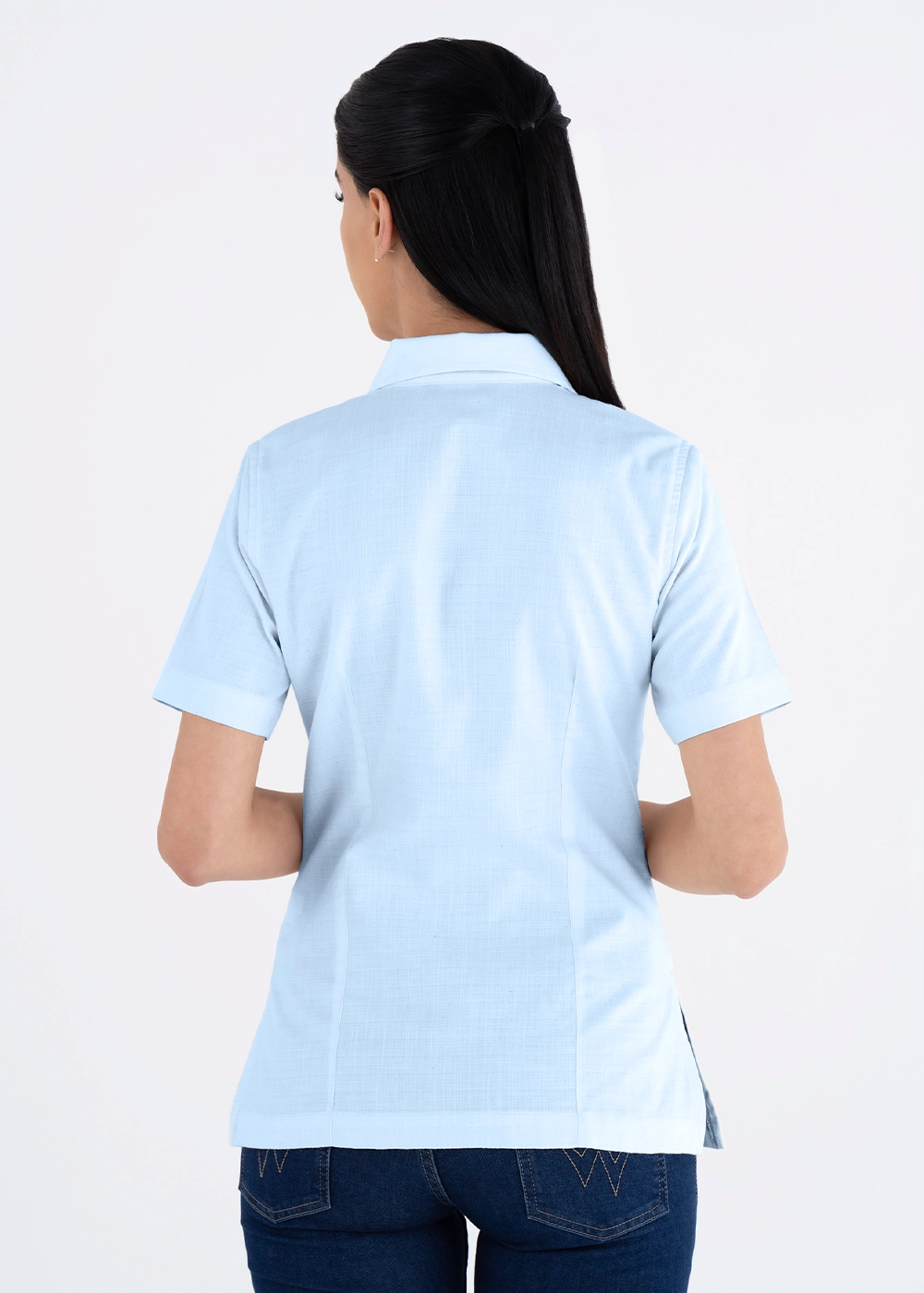 Blusa Mujer Manga Corta Lino