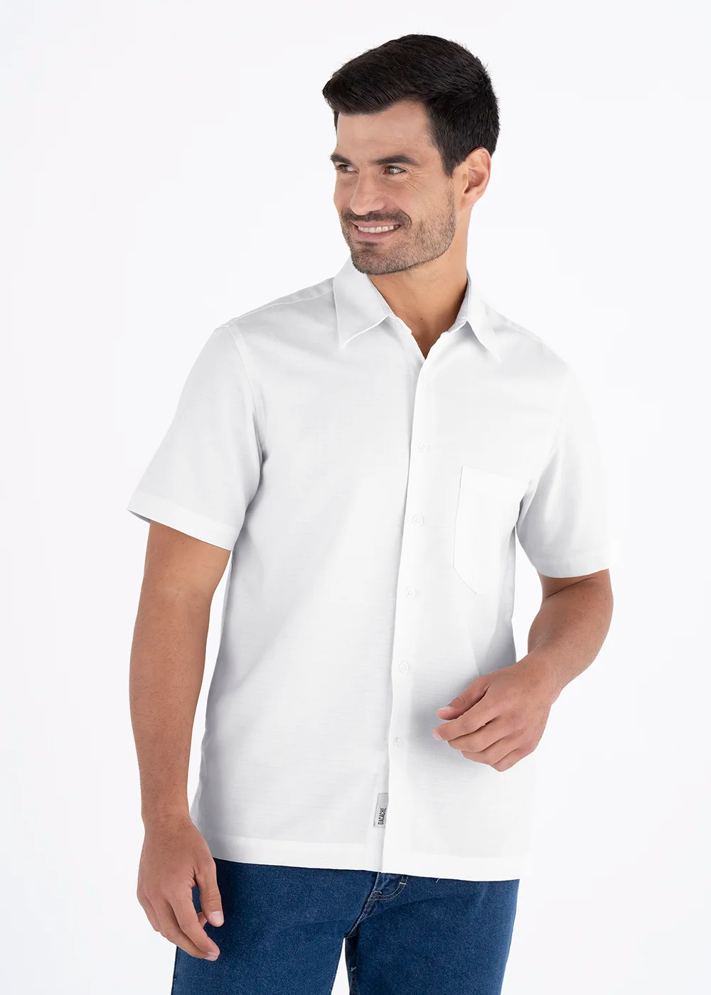 Camisa Hombre Manga Corta Lino