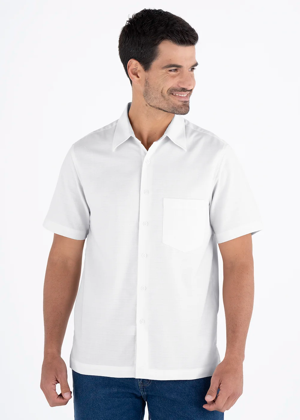 Camisa Hombre Manga Corta Lino