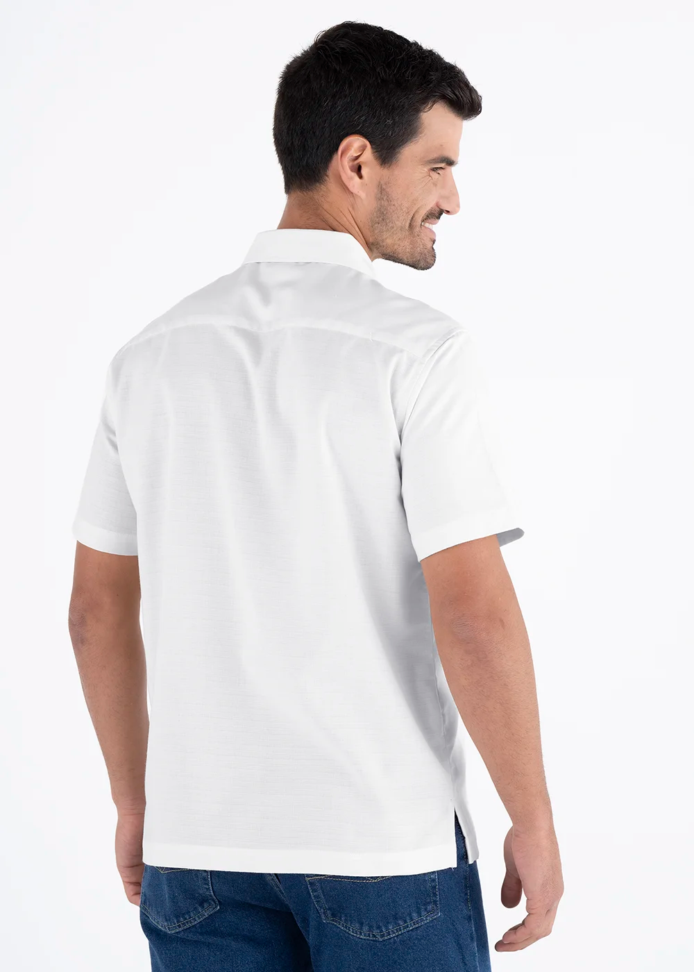 Camisa Hombre Manga Corta Lino