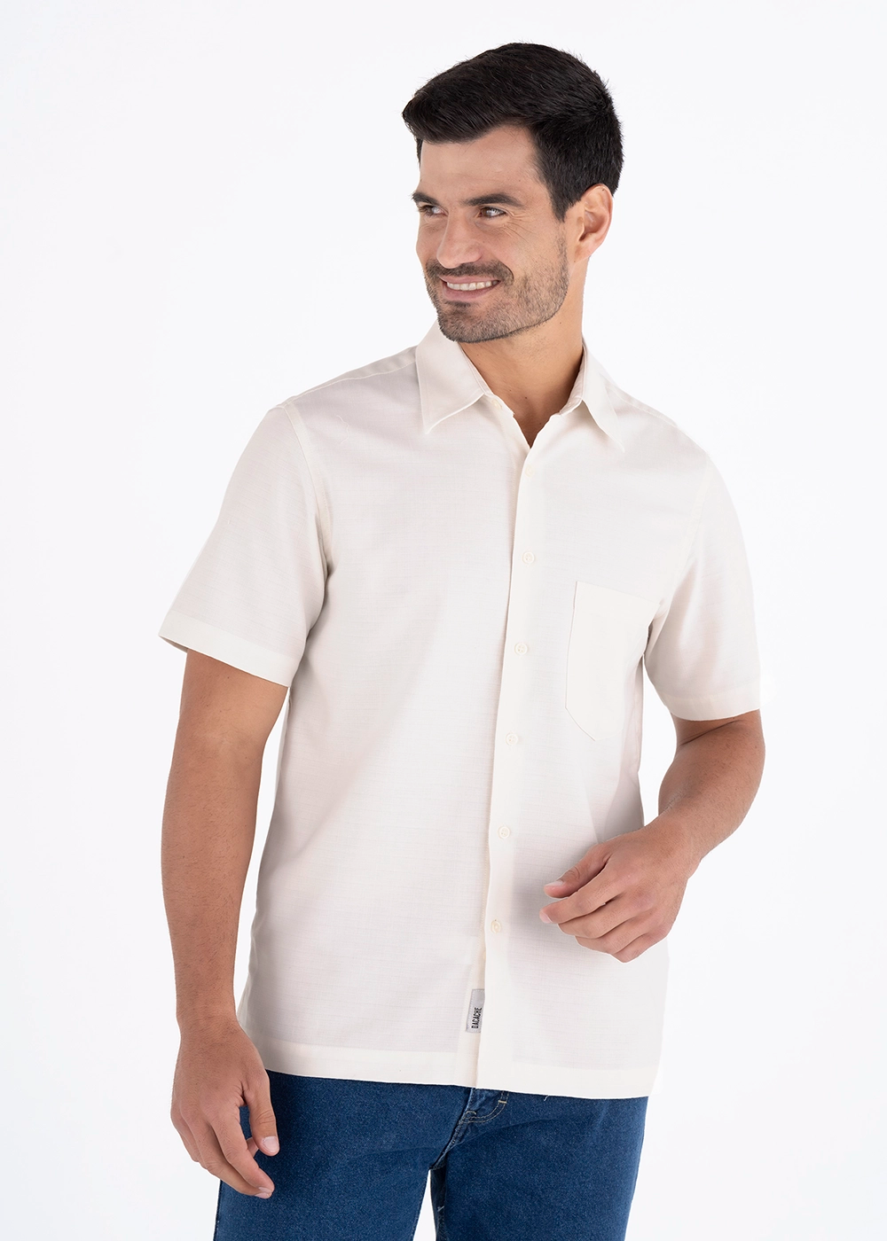 Camisa Hombre Manga Corta Lino