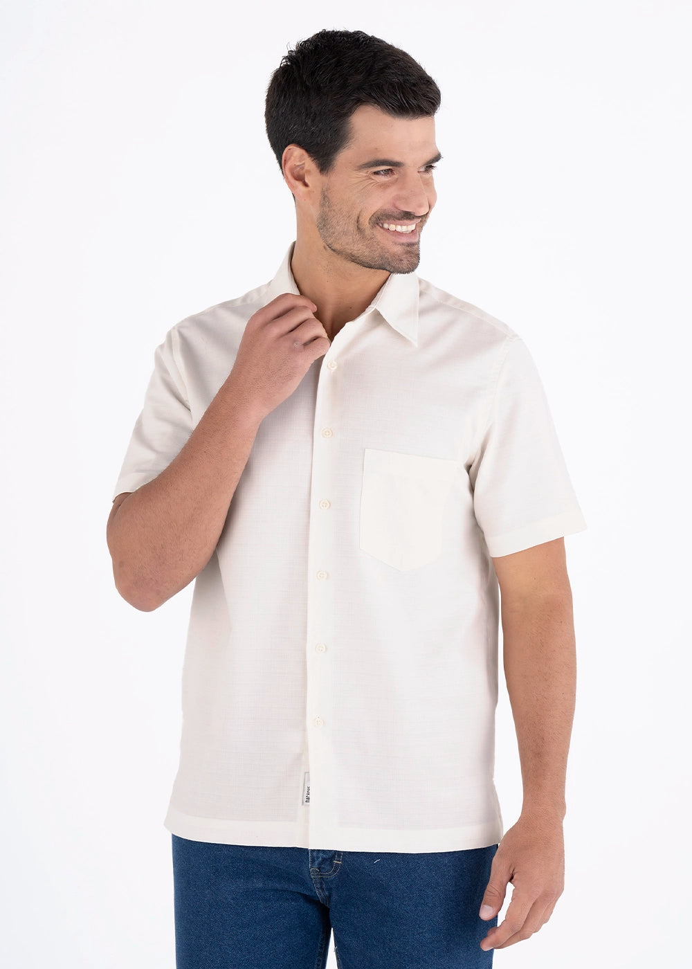 Camisa Hombre Manga Corta Lino