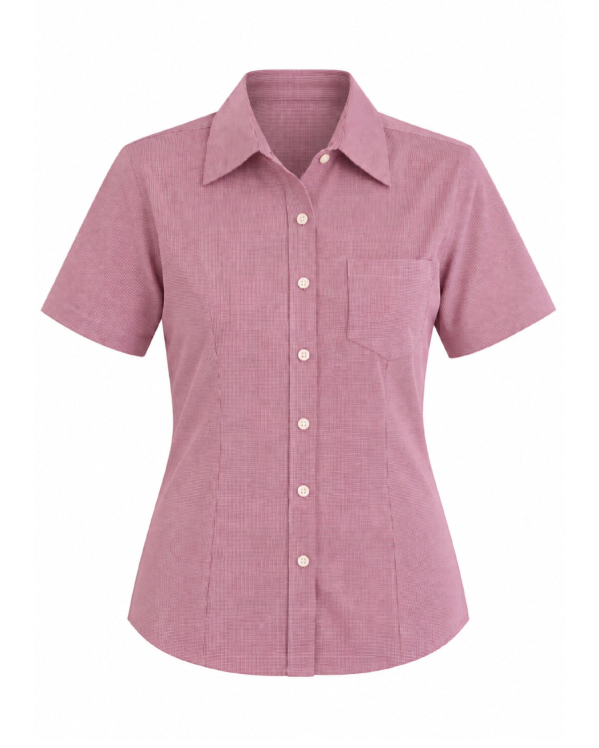Blusa Mujer Manga Corta Microcuadro