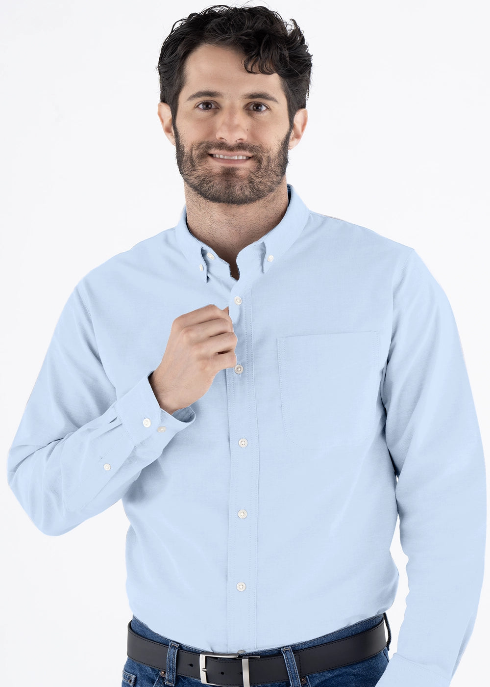 Camisa Hombre Manga Larga Oxford