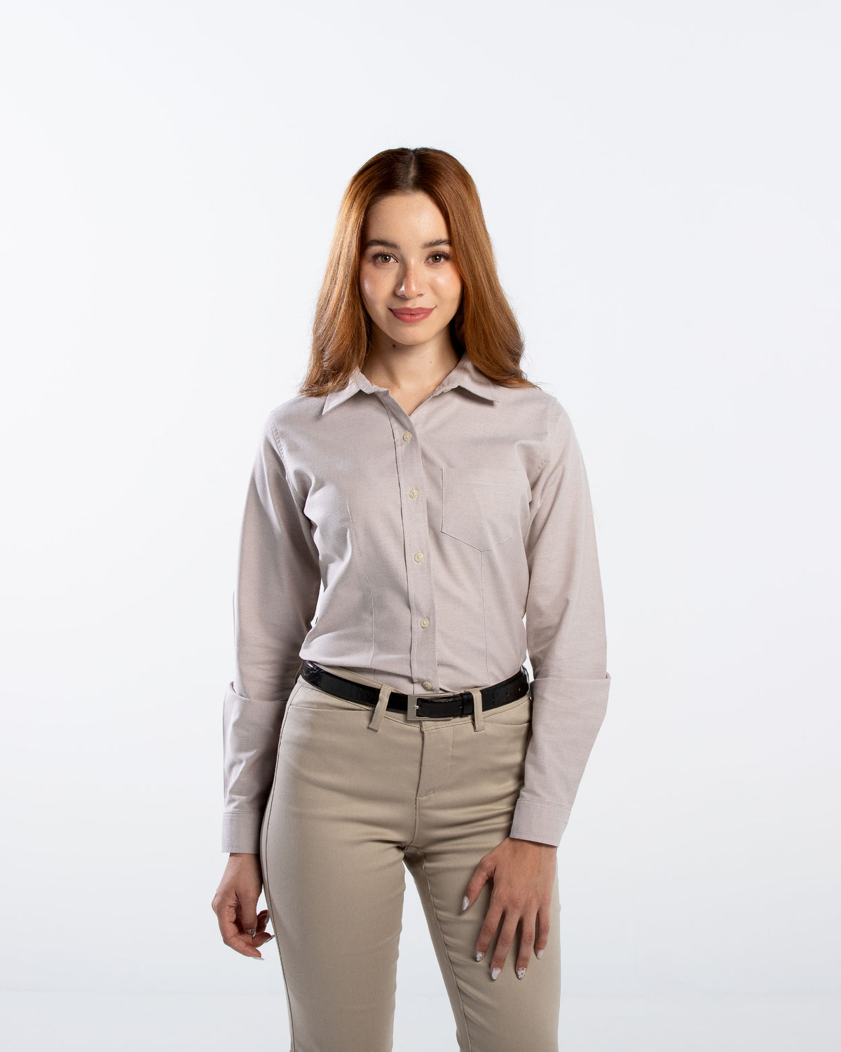 Blusa Mujer Manga Larga Oxford