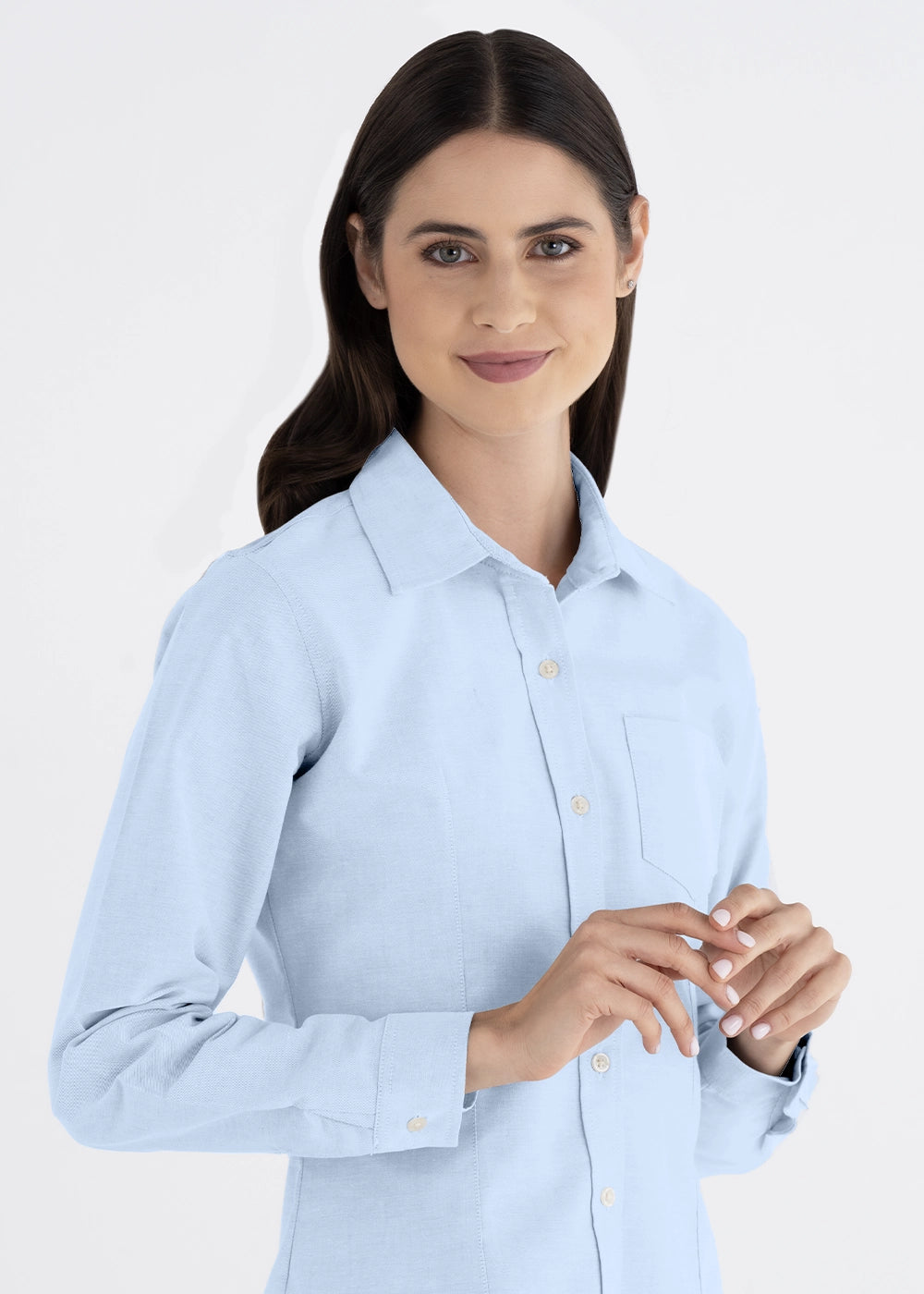Blusa Mujer Manga Larga Oxford