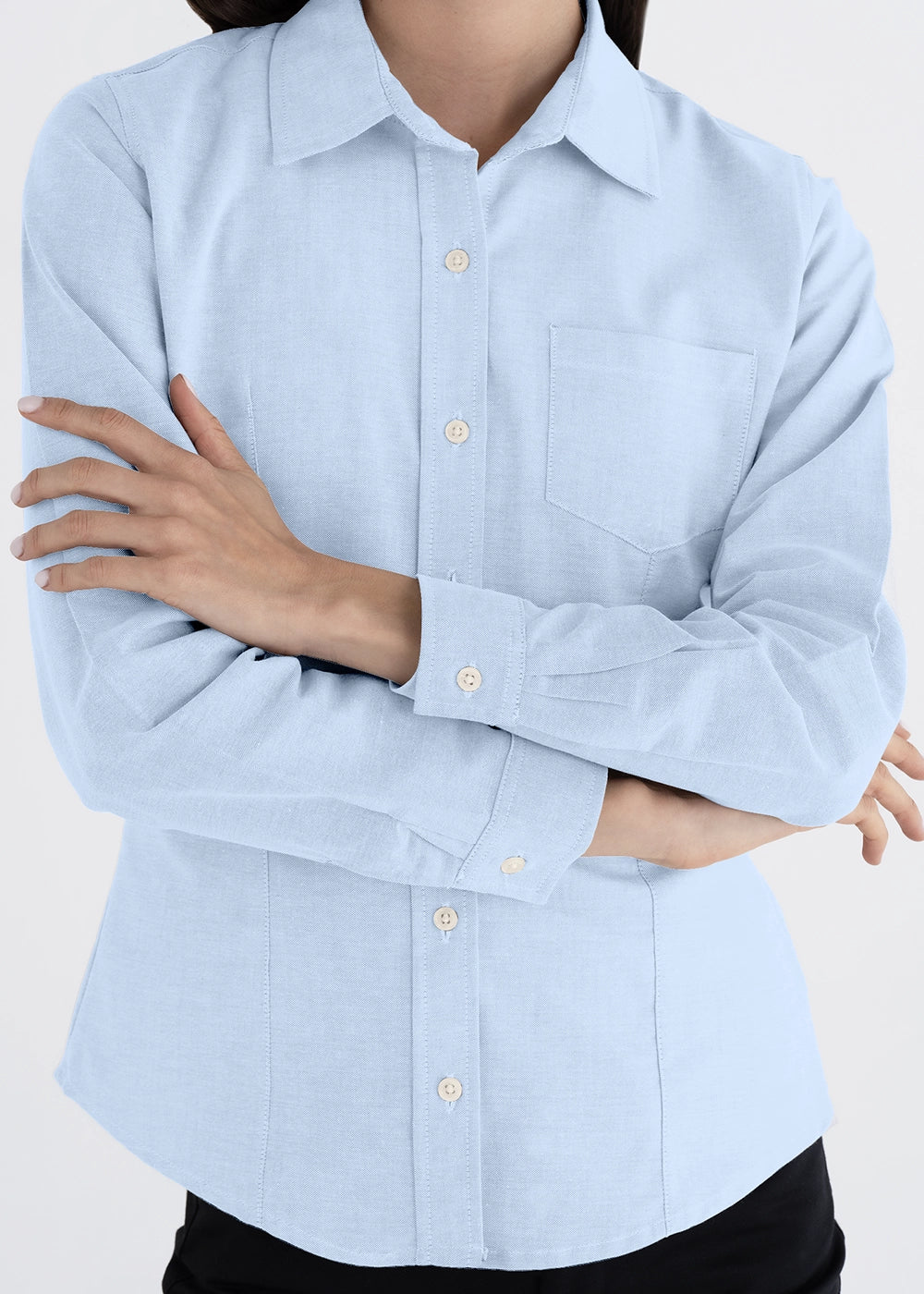 Blusa Mujer Manga Larga Oxford