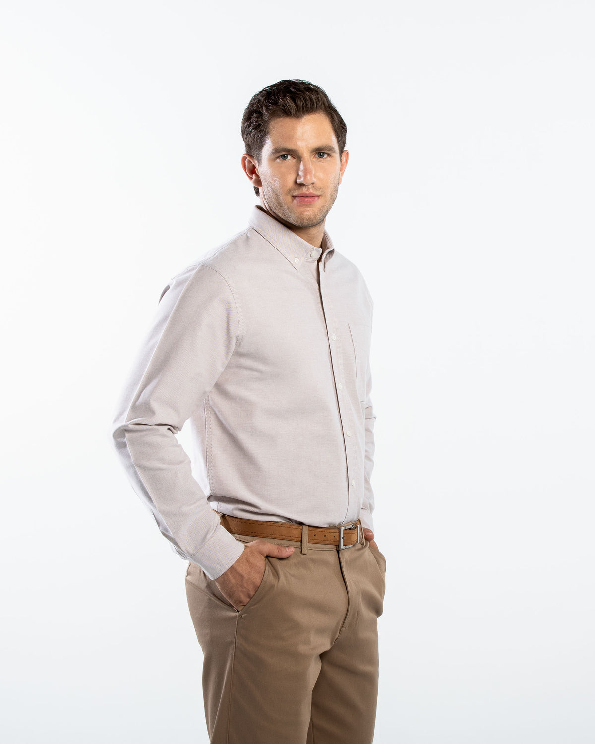 Camisa Hombre Manga Larga Oxford