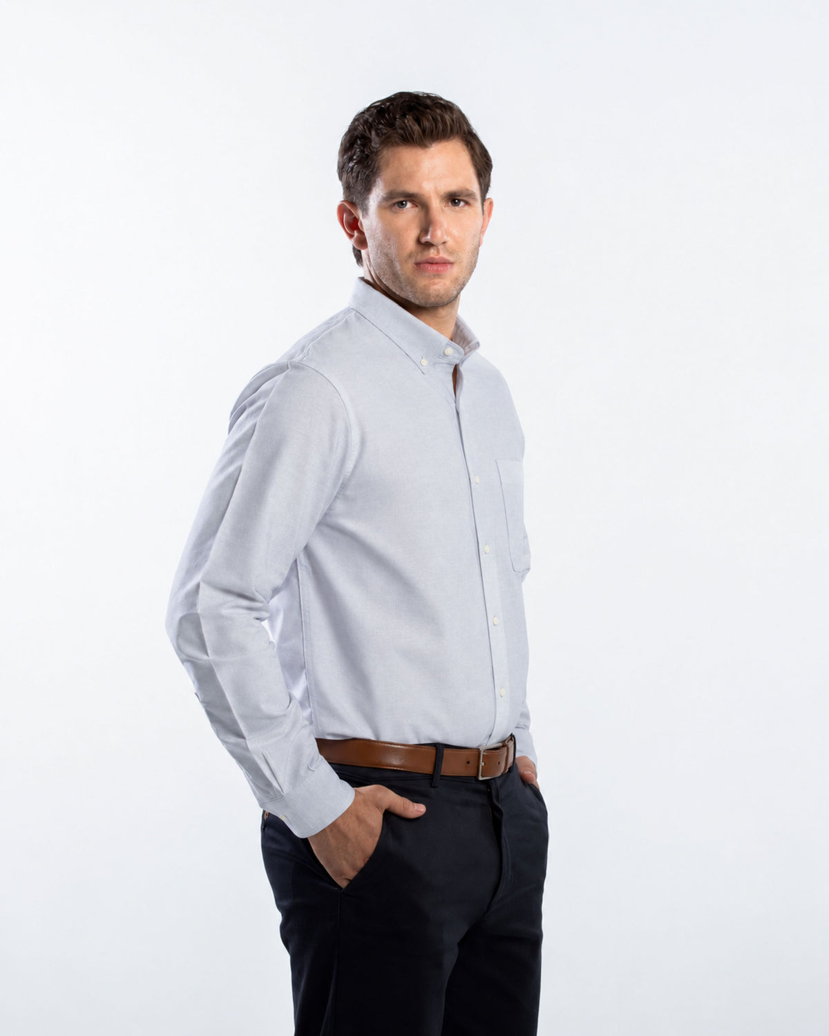 Camisa Hombre Manga Larga Oxford
