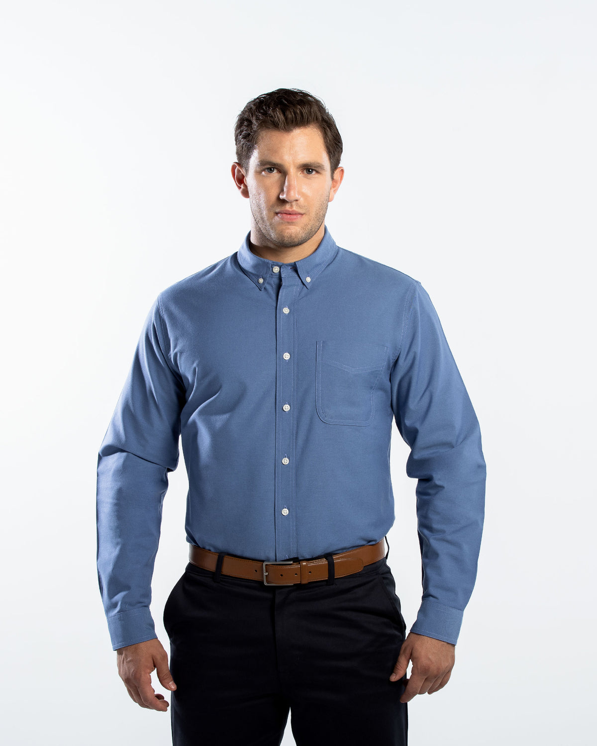 Camisa Hombre Manga Larga Oxford