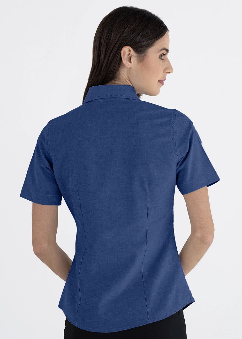 Blusa Mujer Manga Corta Oxford
