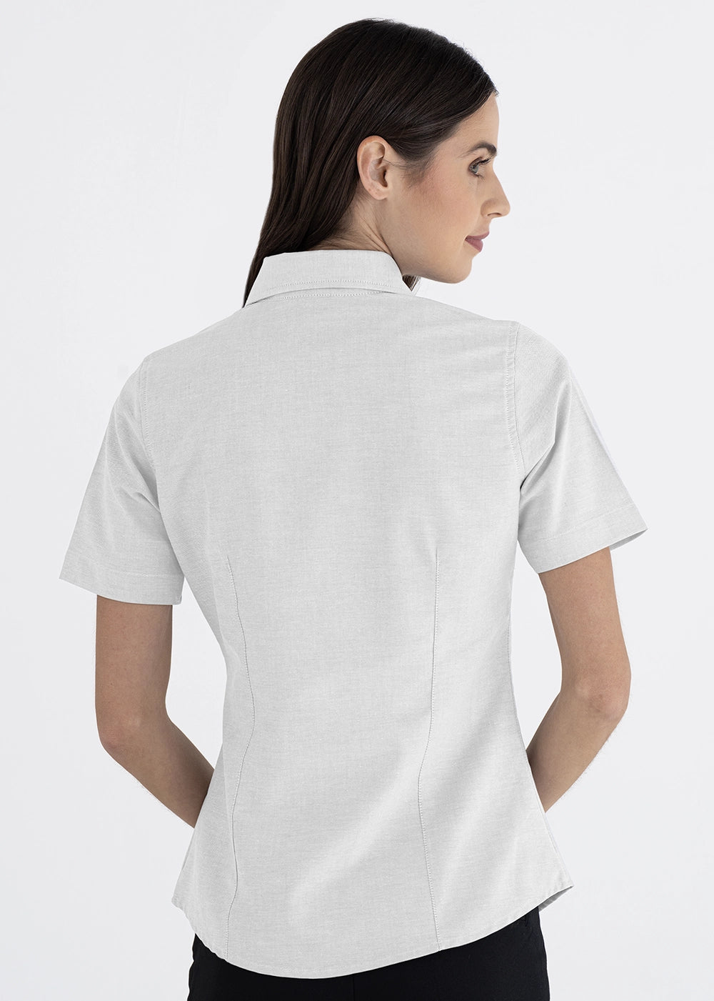 Blusa Mujer Manga Corta Oxford