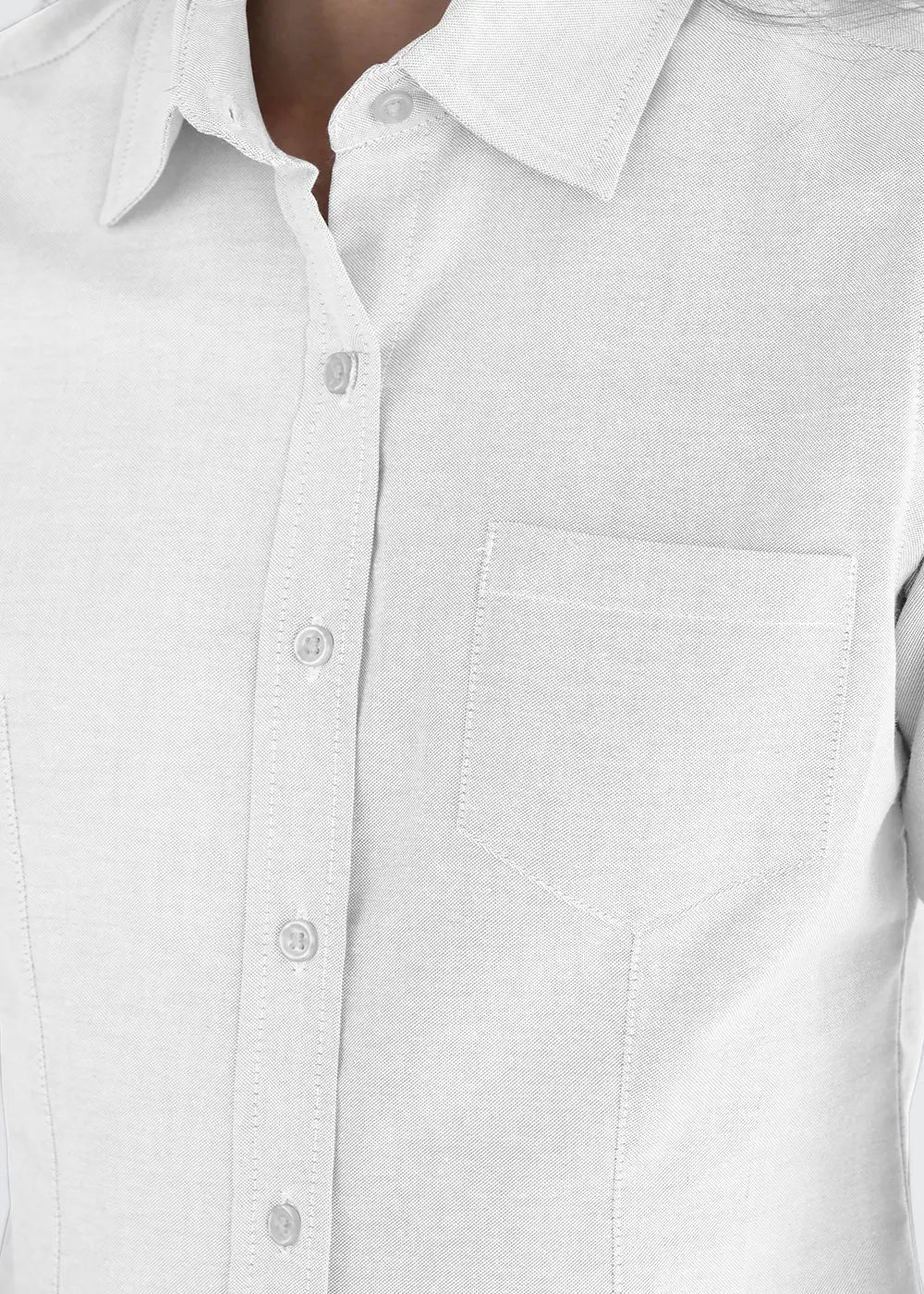 Blusa Mujer Manga Corta Oxford