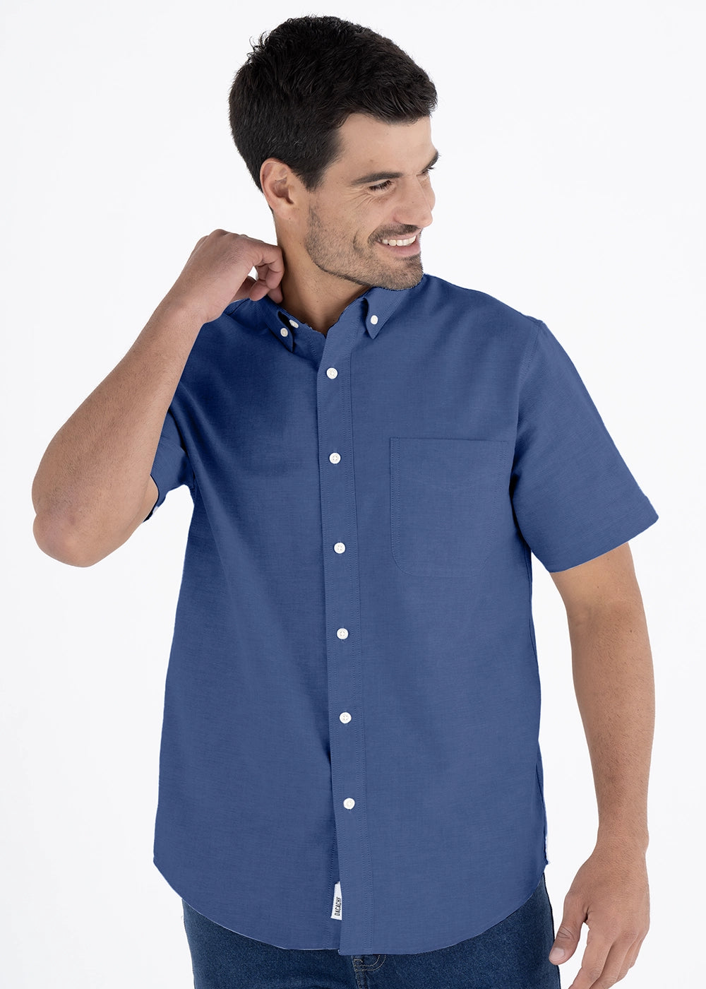 Camisa Hombre Manga Corta Oxford