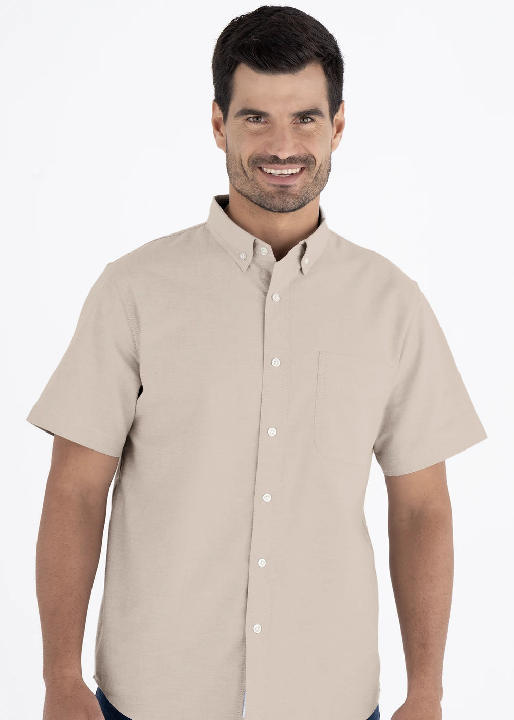 Camisa Hombre Manga Corta Oxford