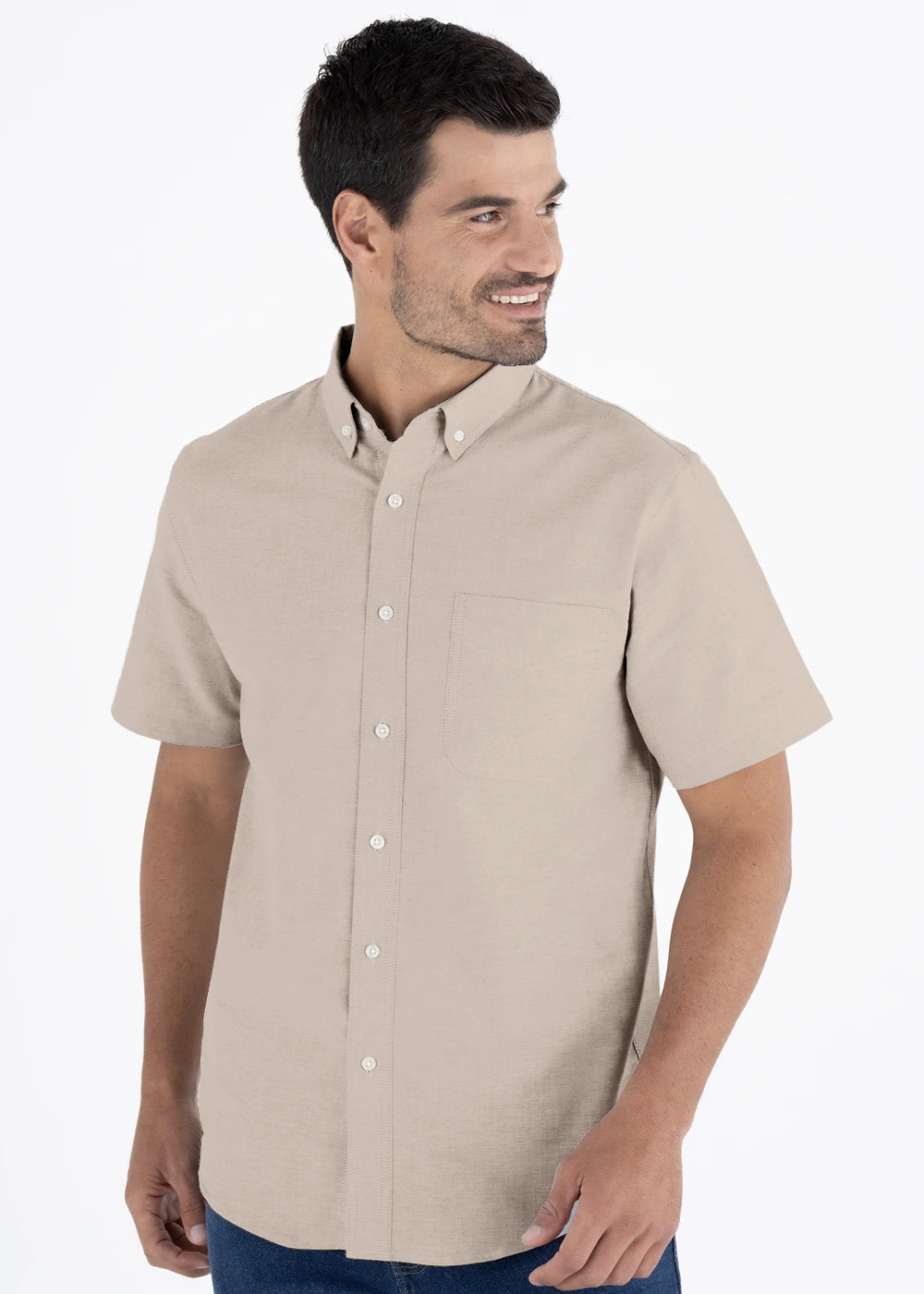 Camisa Hombre Manga Corta Oxford