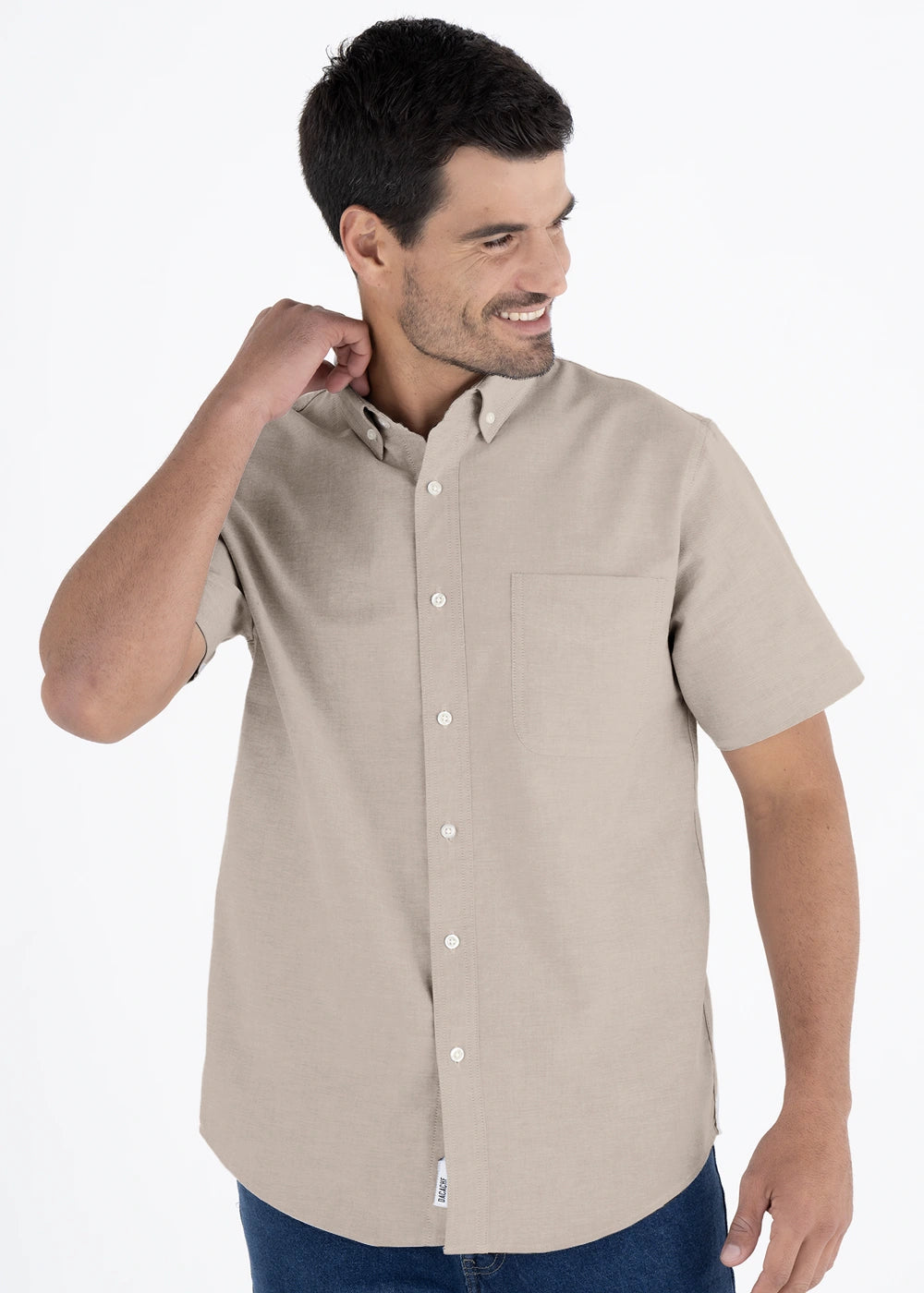 Camisa Hombre Manga Corta Oxford