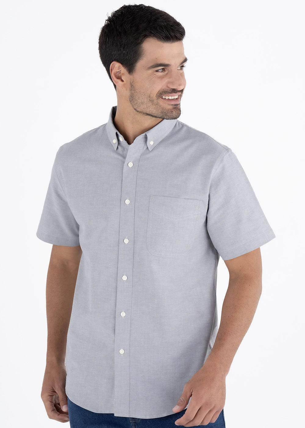 Camisa Hombre Manga Corta Oxford