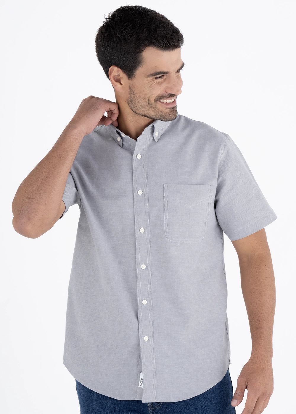 Camisa Hombre Manga Corta Oxford