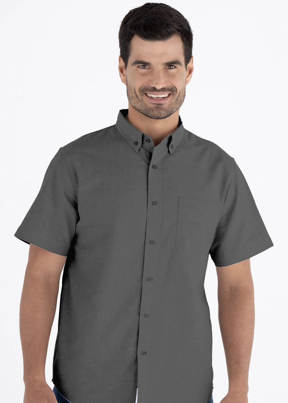 Camisa Hombre Manga Corta Oxford