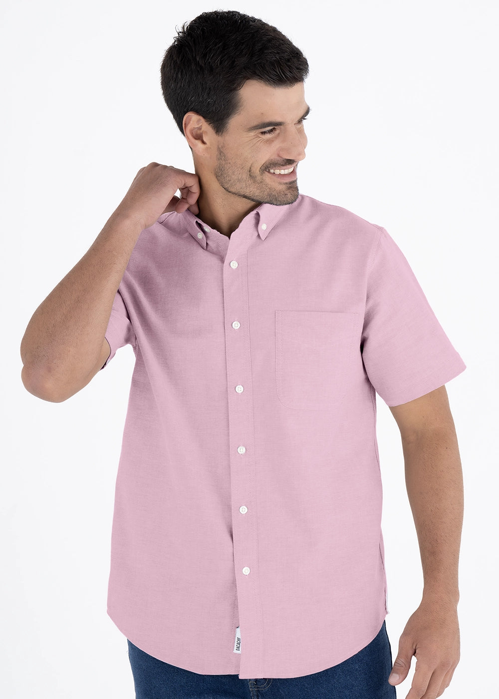 Camisa Hombre Manga Corta Oxford