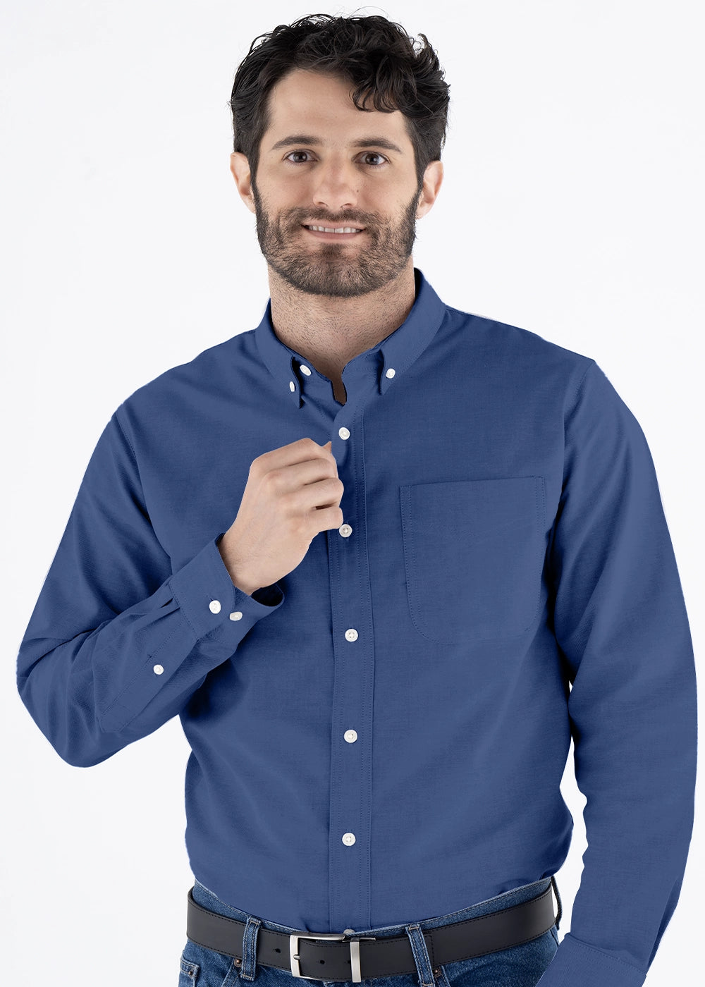 Camisa Hombre Manga Larga Oxford