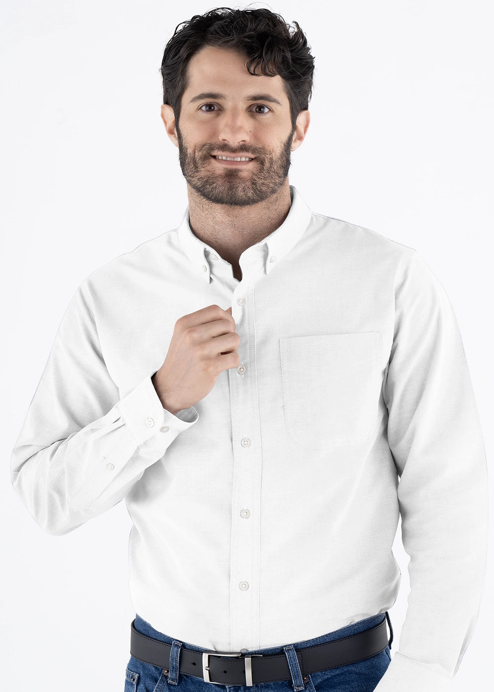 Camisa Hombre Manga Larga Oxford