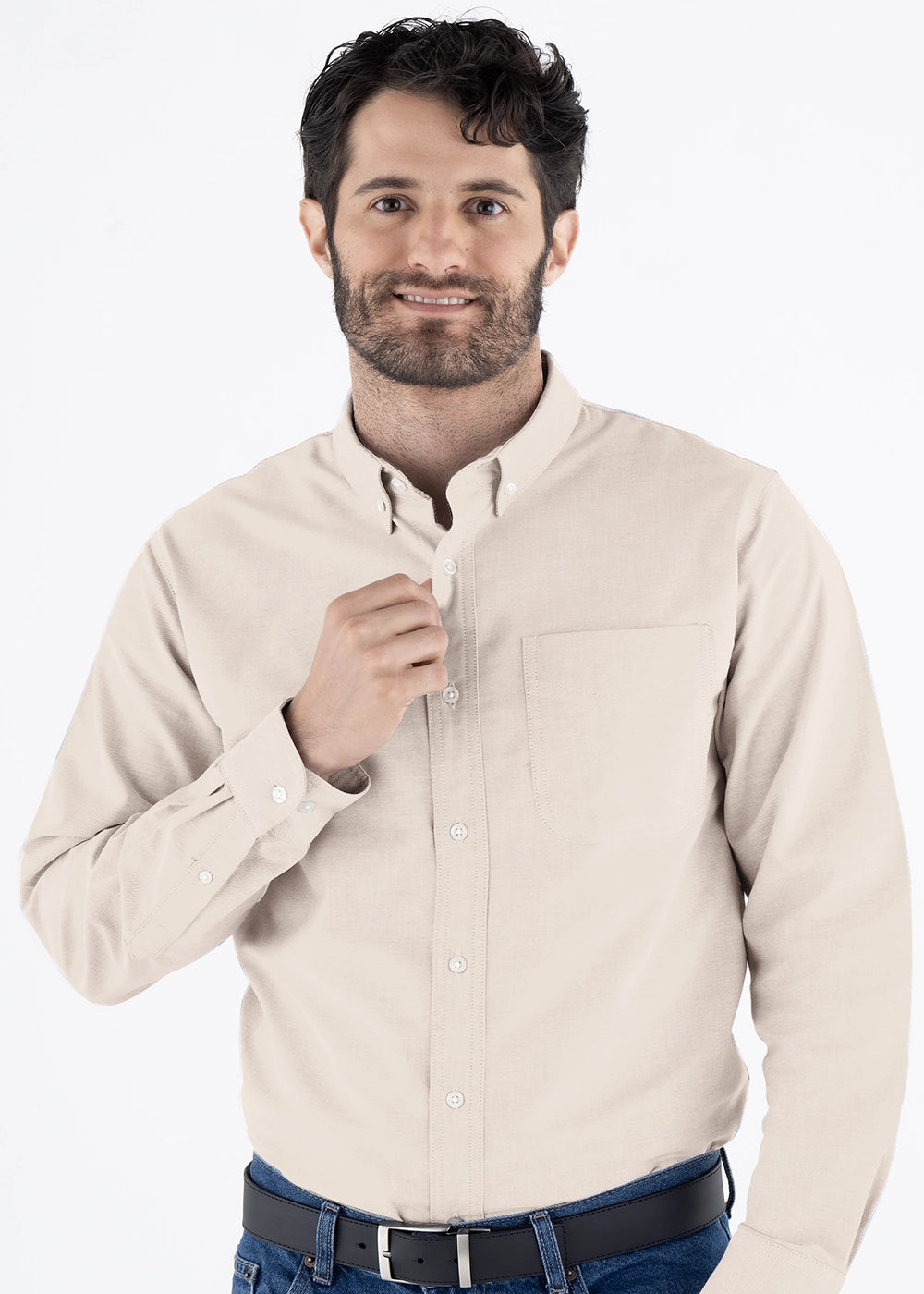 Camisa Hombre Manga Larga Oxford