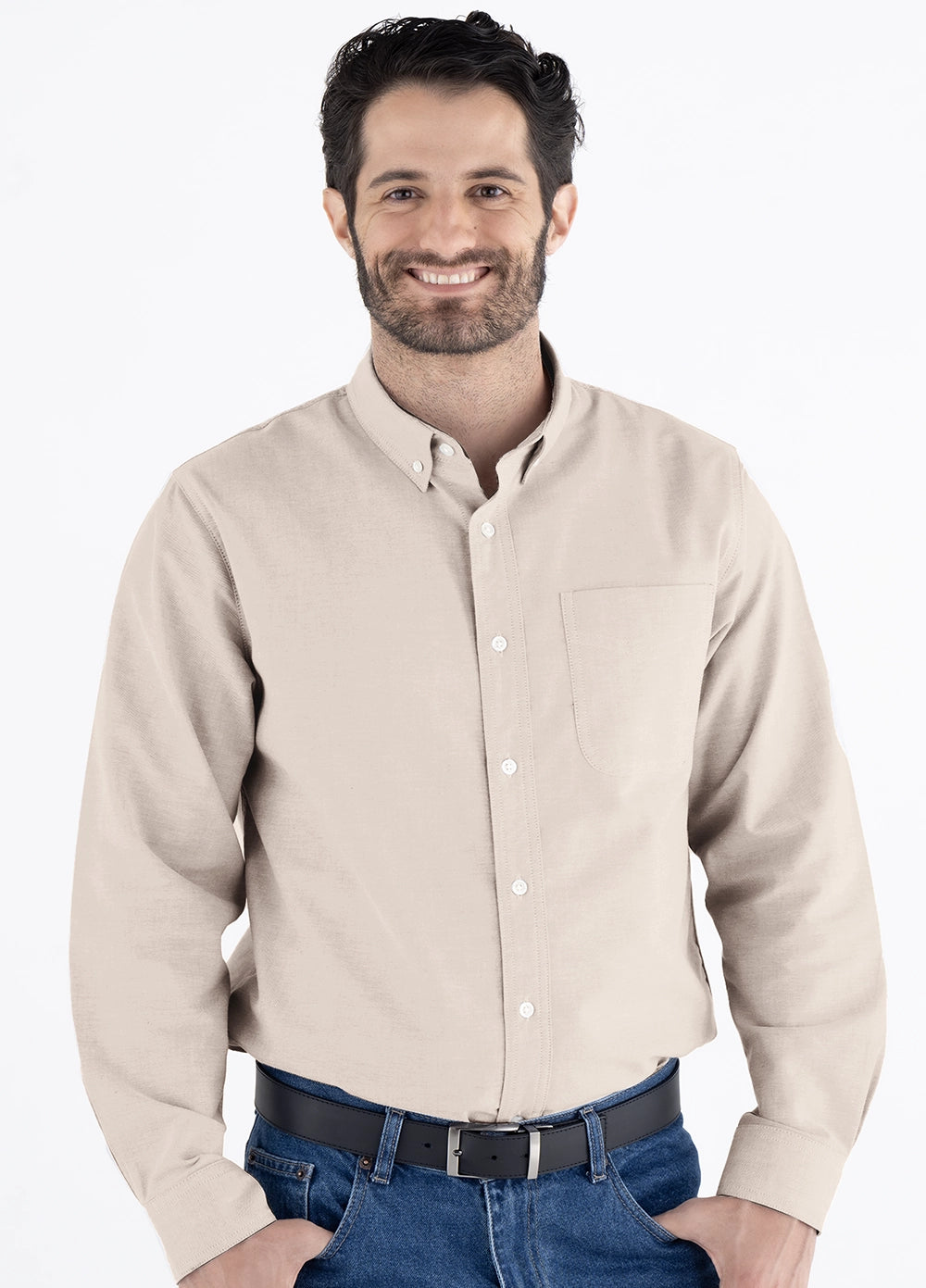 Camisa Hombre Manga Larga Oxford