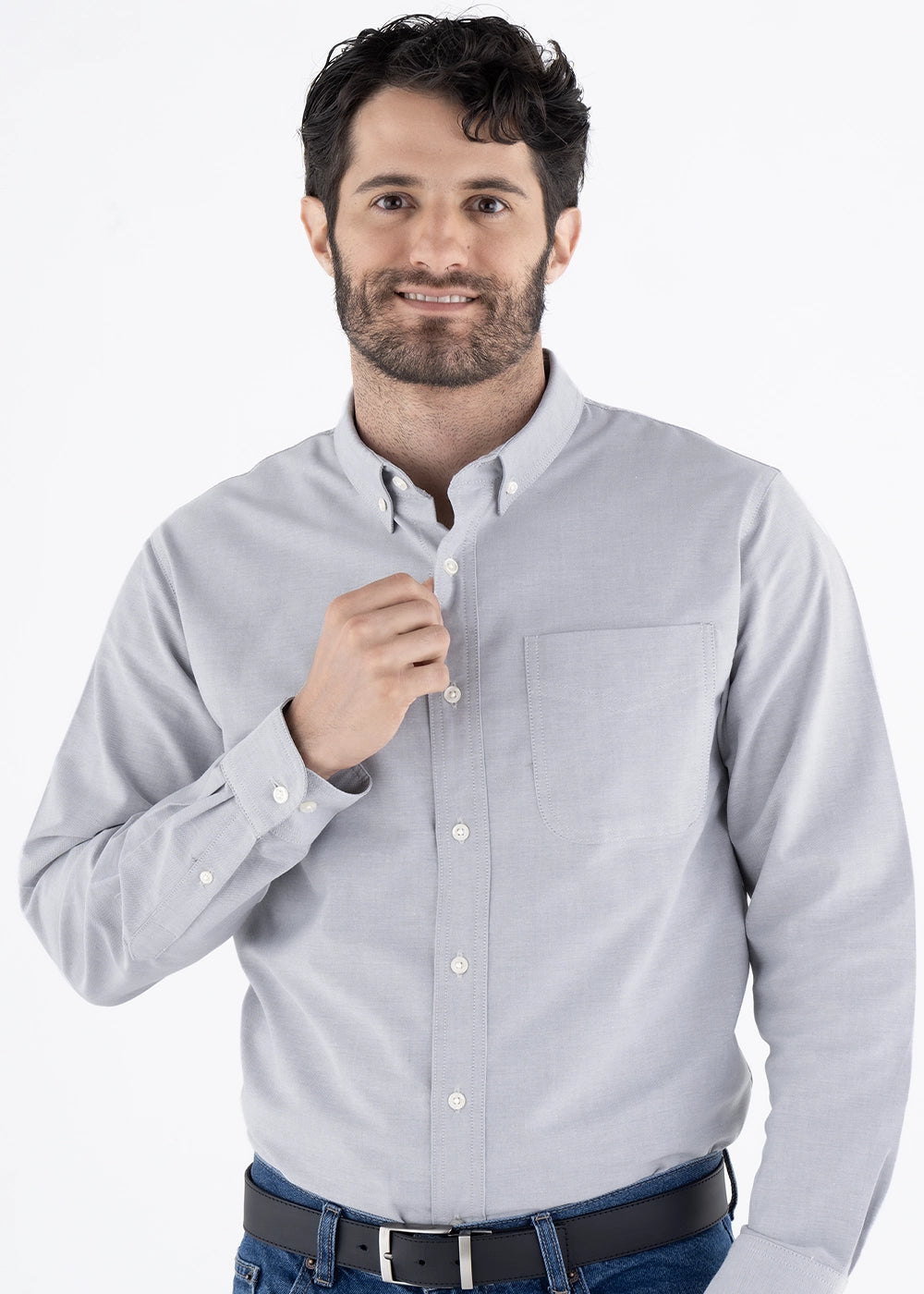 Camisa Hombre Manga Larga Oxford