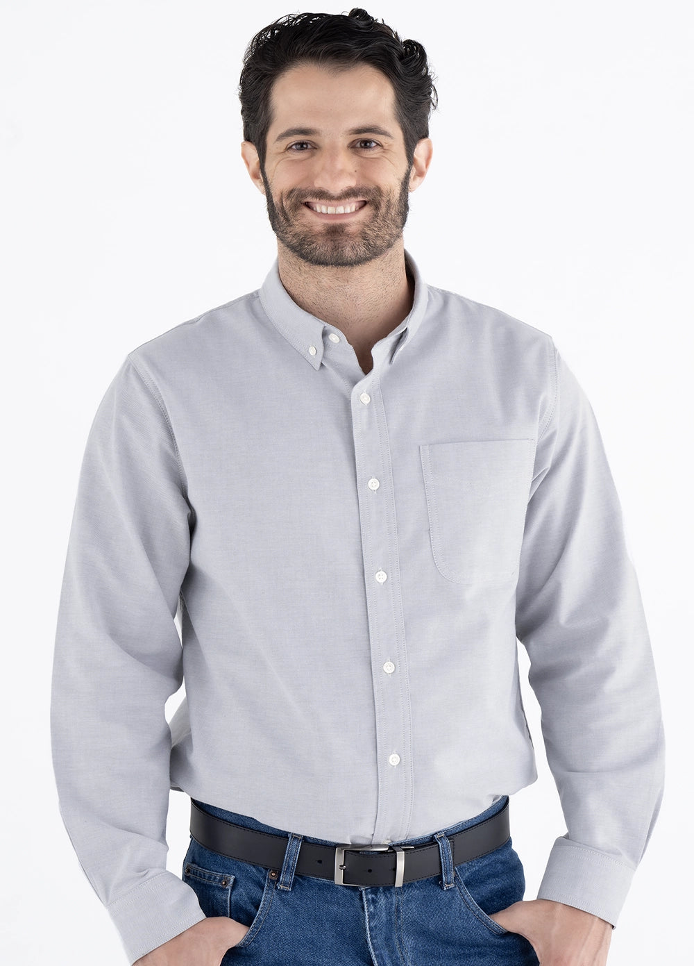 Camisa Hombre Manga Larga Oxford